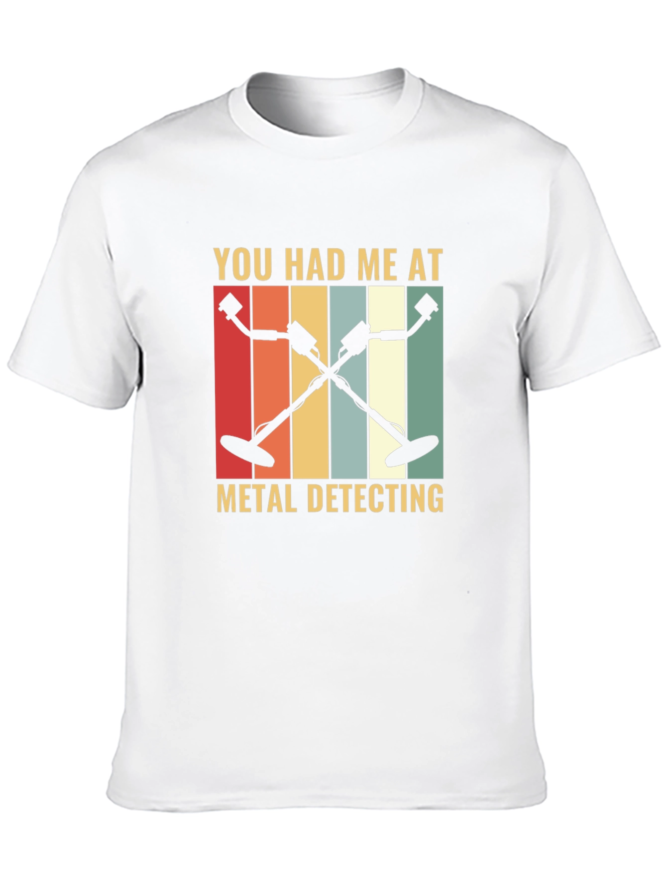 Black Metal Detecting Graphic Tee - Retro Hobby Shirt view 10