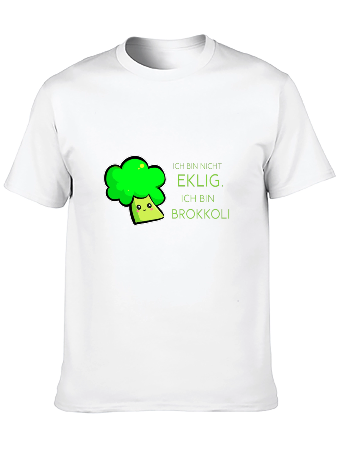 Black Funny Broccoli T-Shirt - "I am not disgusting" view 10