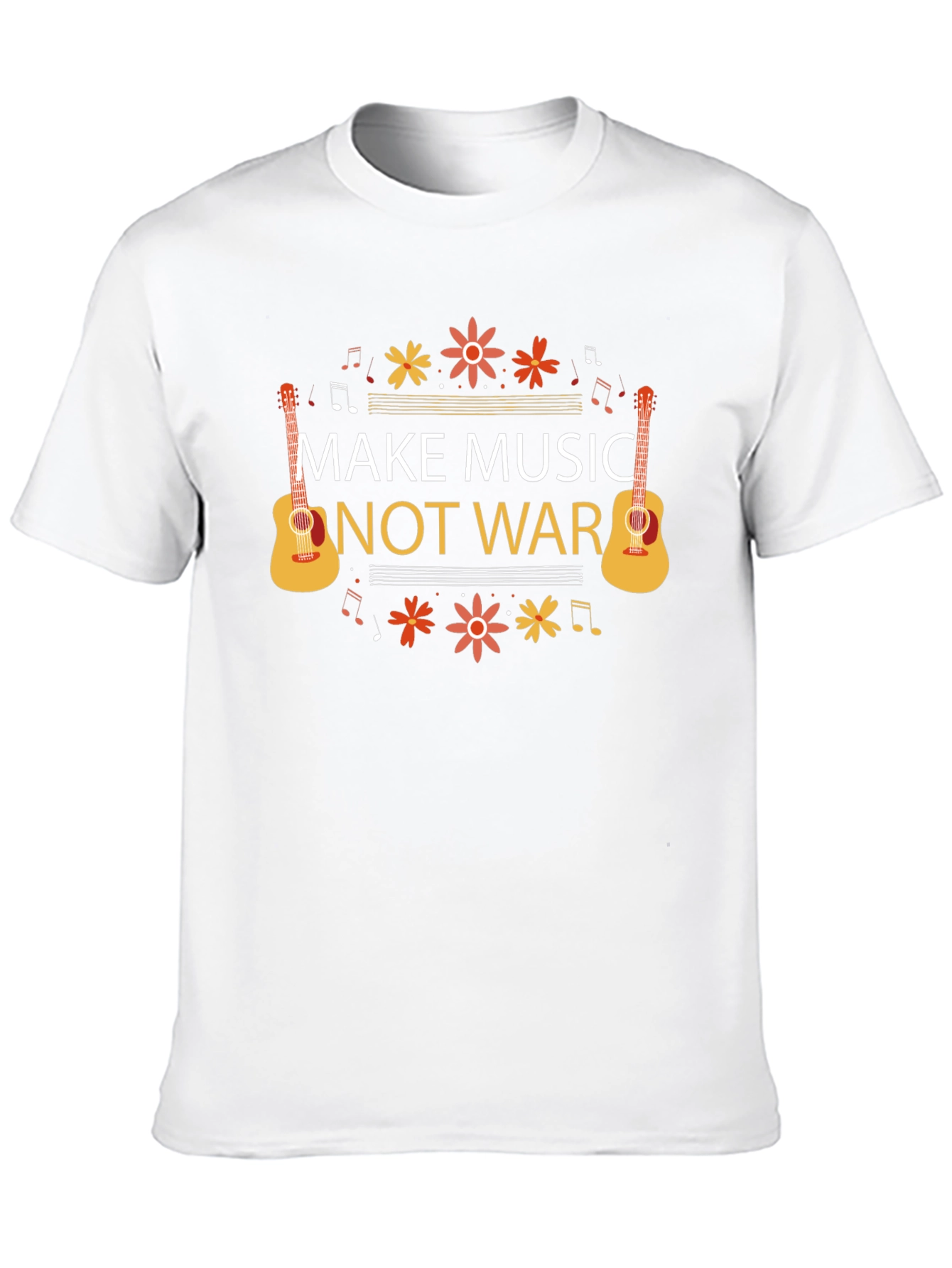 Black Make Music Not War Graphic Tee view 10