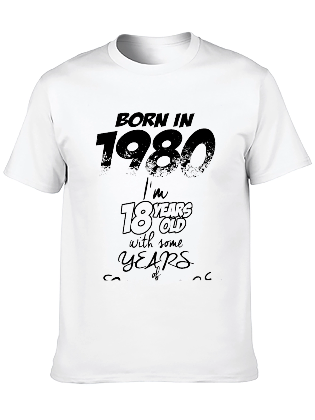 Black Born In 1980 T-Shirt view 10