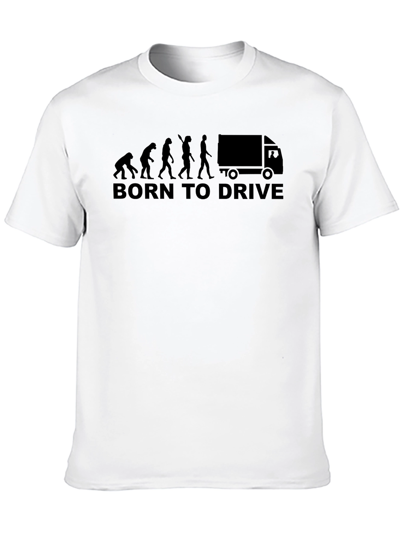 Black Born to Drive Evolution T-Shirt - Trucker Tee view 10