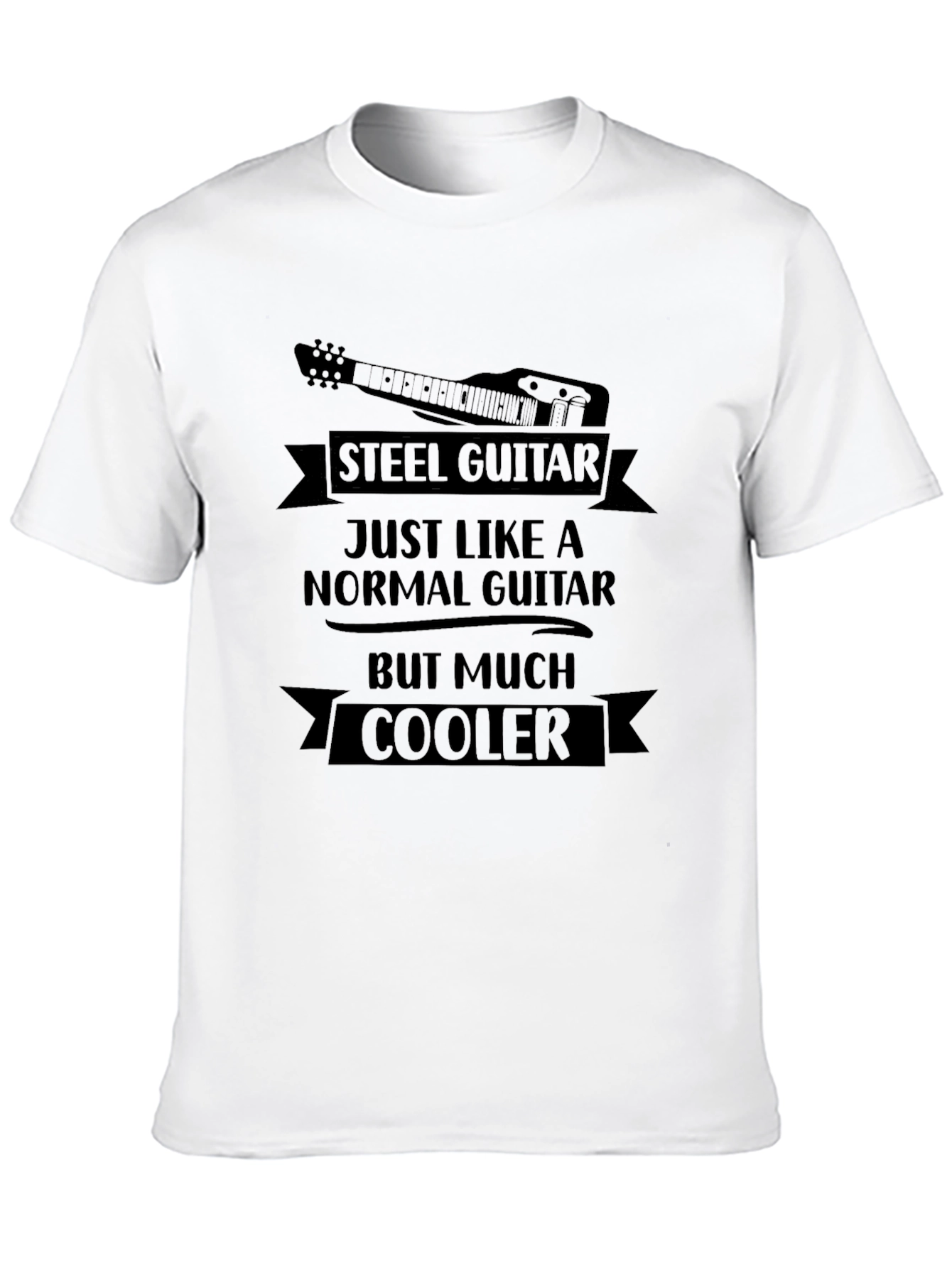 Black Steel Guitar T-Shirt: Just Like a Normal Guitar, But Much Cooler view 10