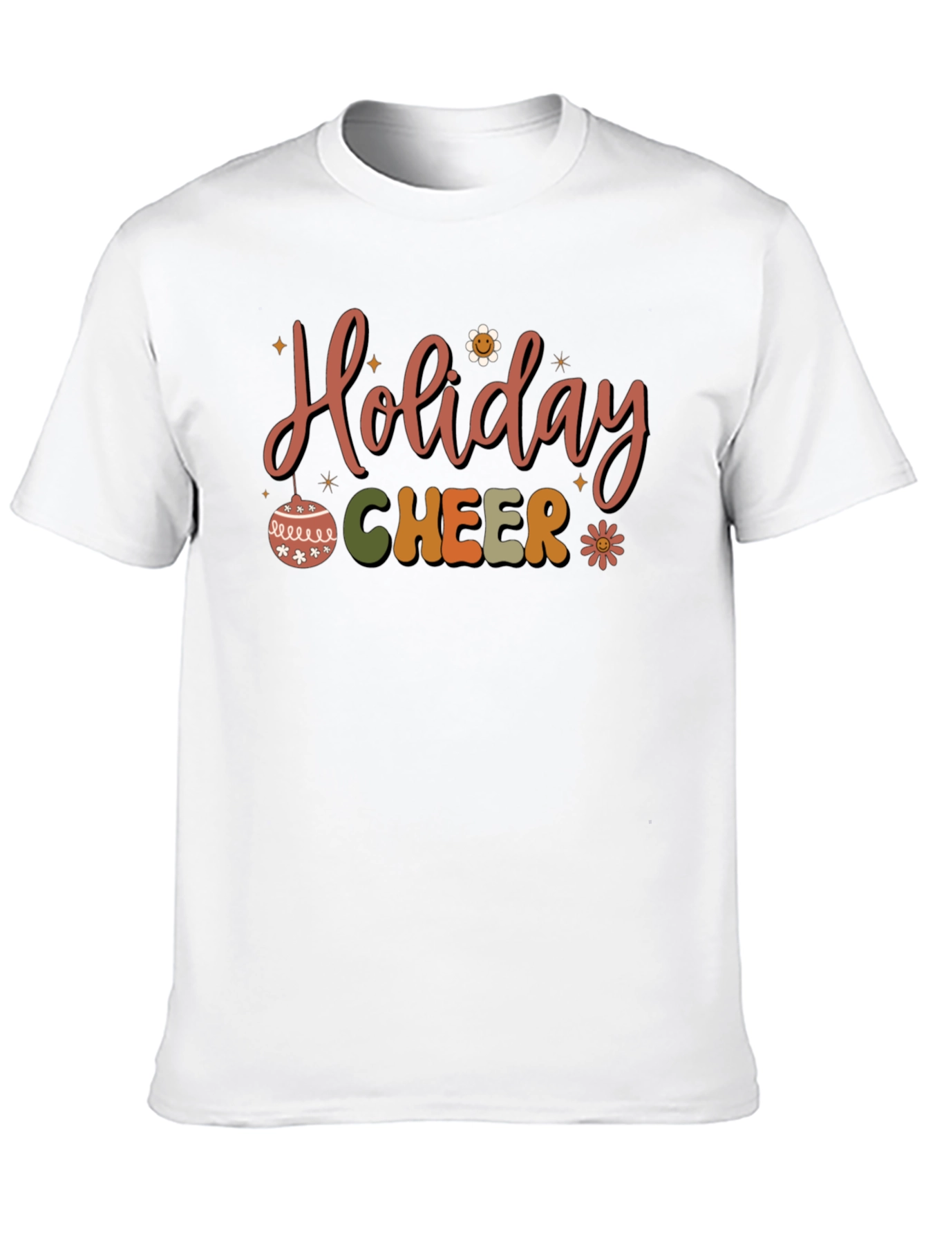 Black Holiday Cheer Graphic Tee - Festive Season Shirt view 10