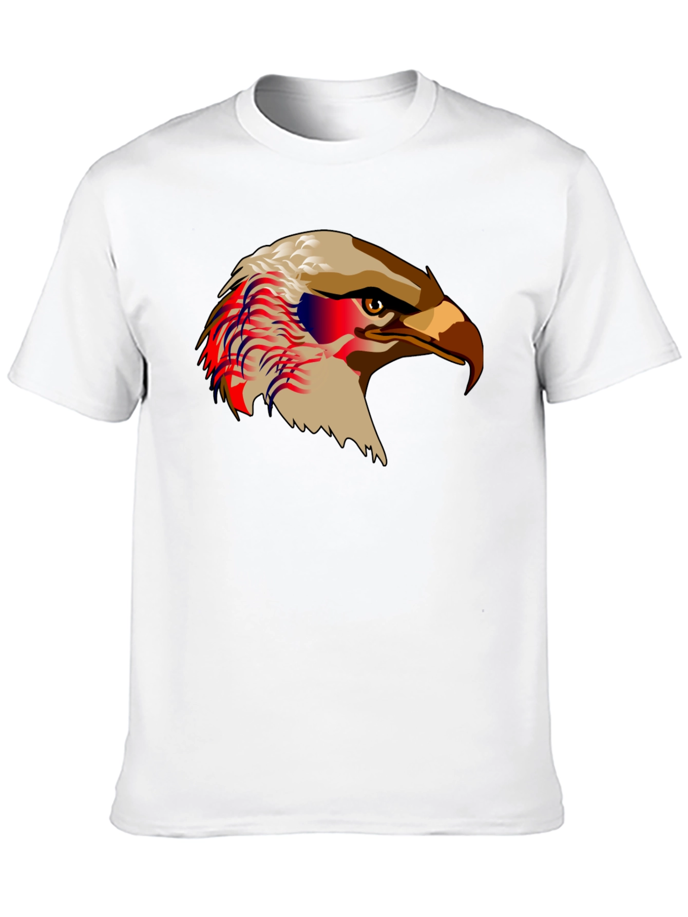 Black Bald Eagle Graphic Print Black T-Shirt view 10
