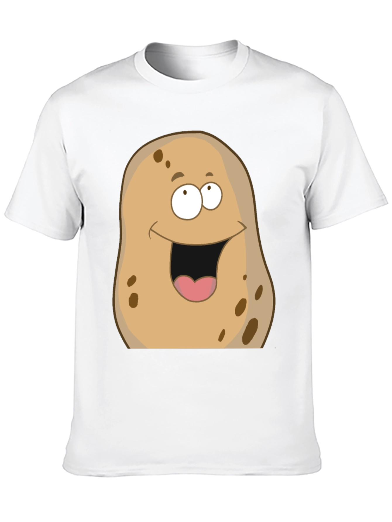Black Funny Potato Graphic T-Shirt - Unisex Black Tee view 10