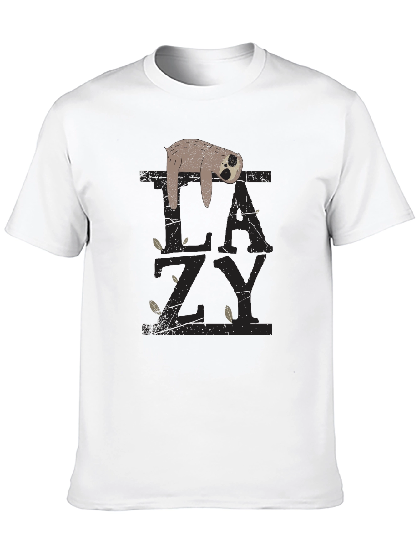 Black Lazy Sloth Graphic Tee - Relaxed Fit view 10