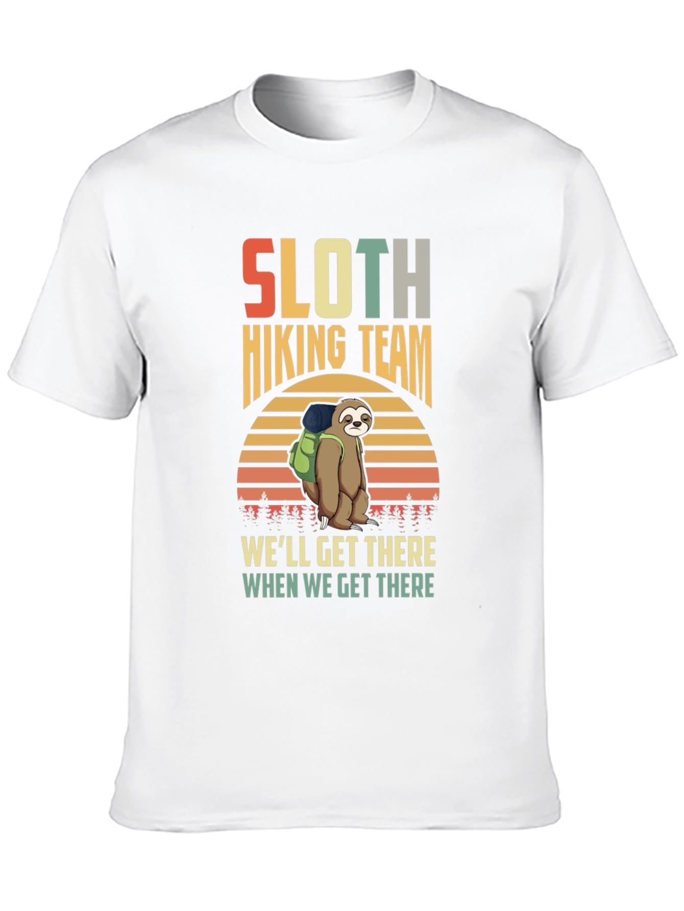 Black Sloth Hiking Team Graphic T-Shirt view 10