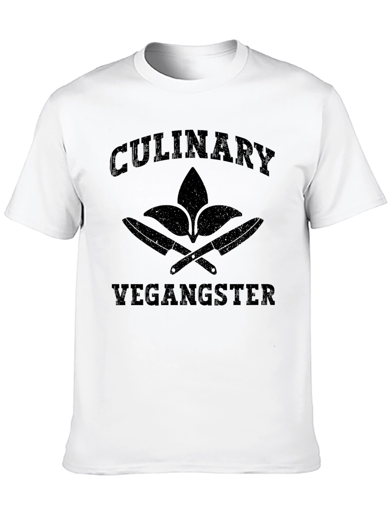 Black Culinary Vegangster T-Shirt - Vegan Chef Style view 10