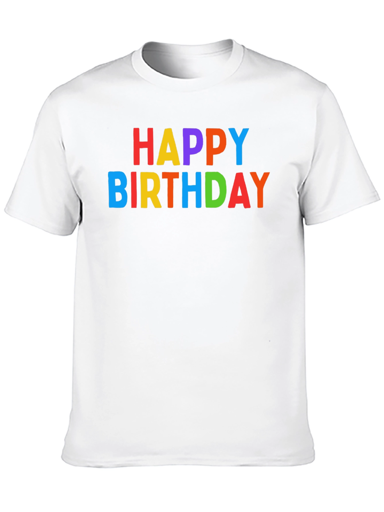 Black Happy Birthday Colorful Graphic Tee - Black view 10