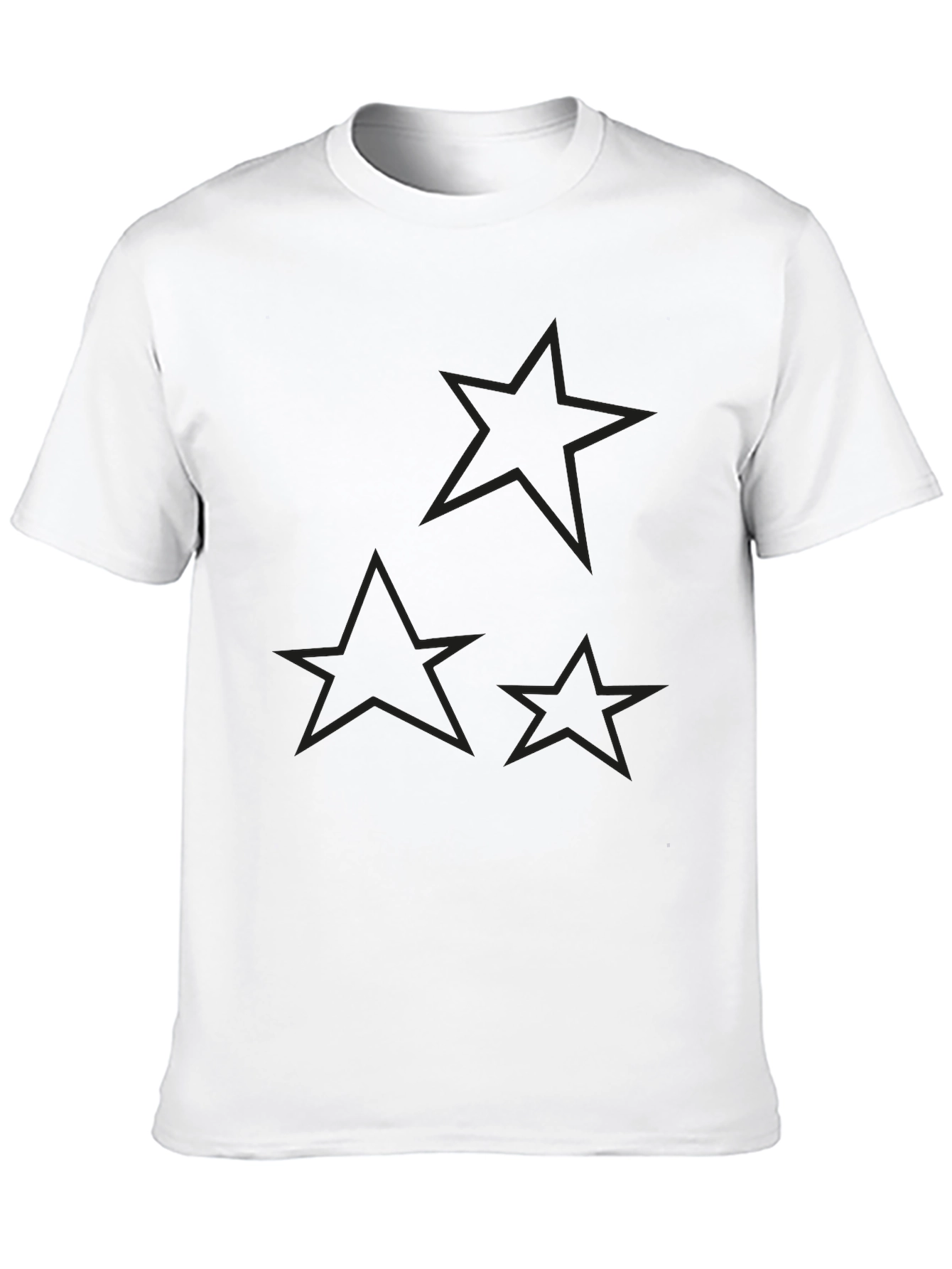 Black Men's Black Star Graphic T-Shirt view 10
