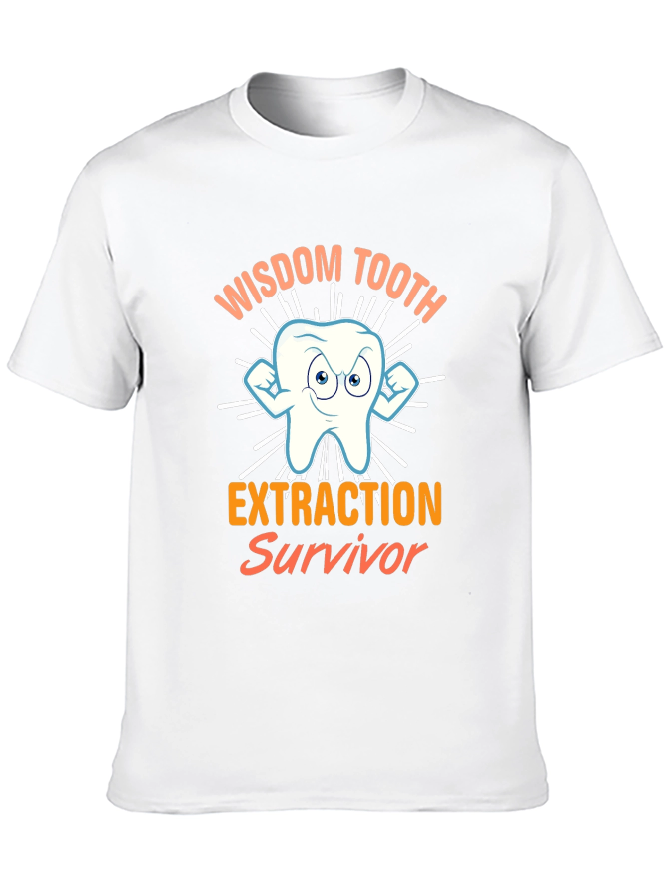 Black Wisdom Tooth Extraction Survivor T-Shirt Funny Dental Tee view 10