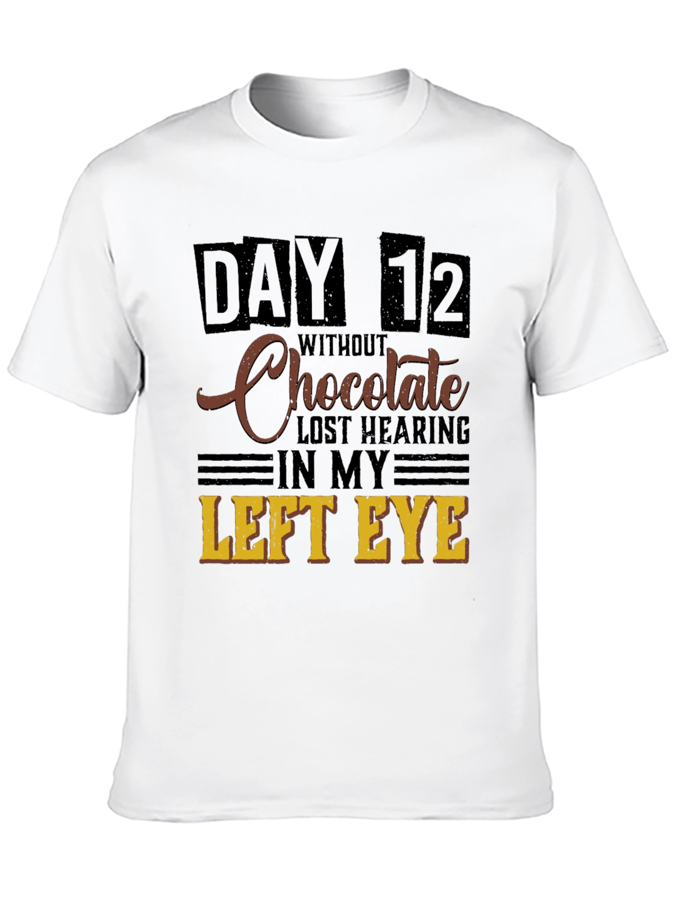 Black Funny Chocolate Withdrawal T-Shirt view 10