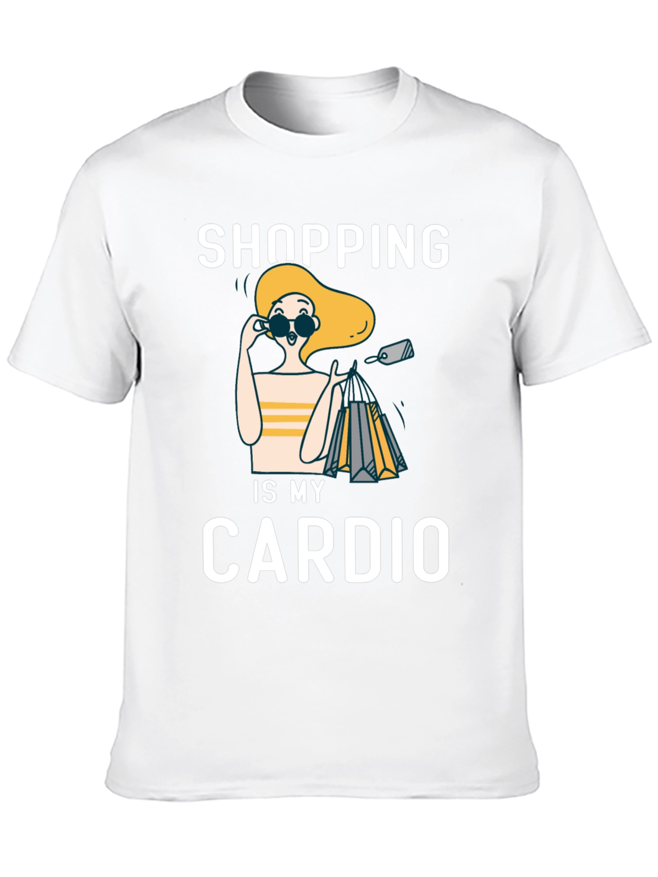 Black Shopping is My Cardio Graphic Tee view 10