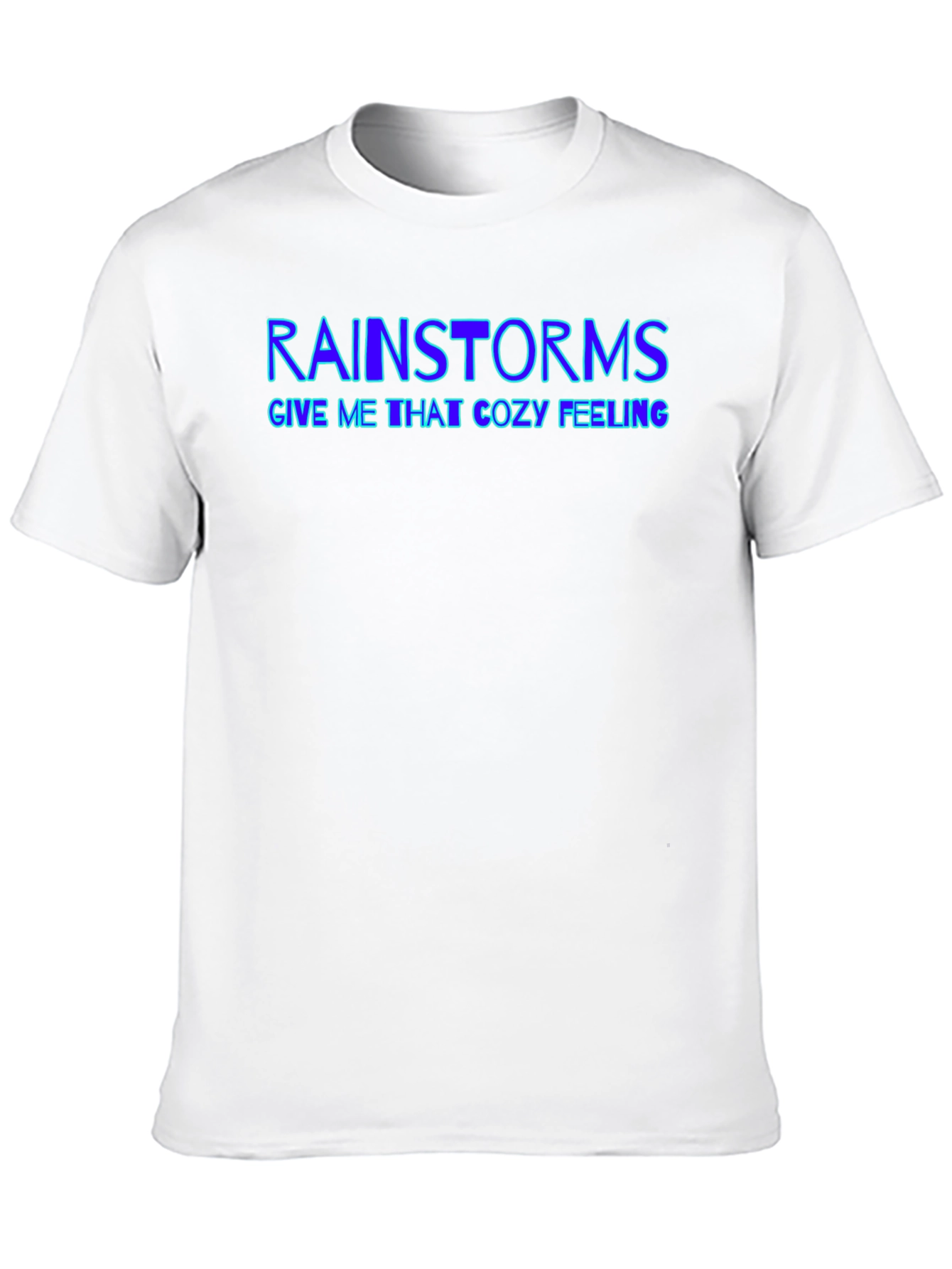 Black Rainstorms Cozy Feeling Graphic T-Shirt view 10