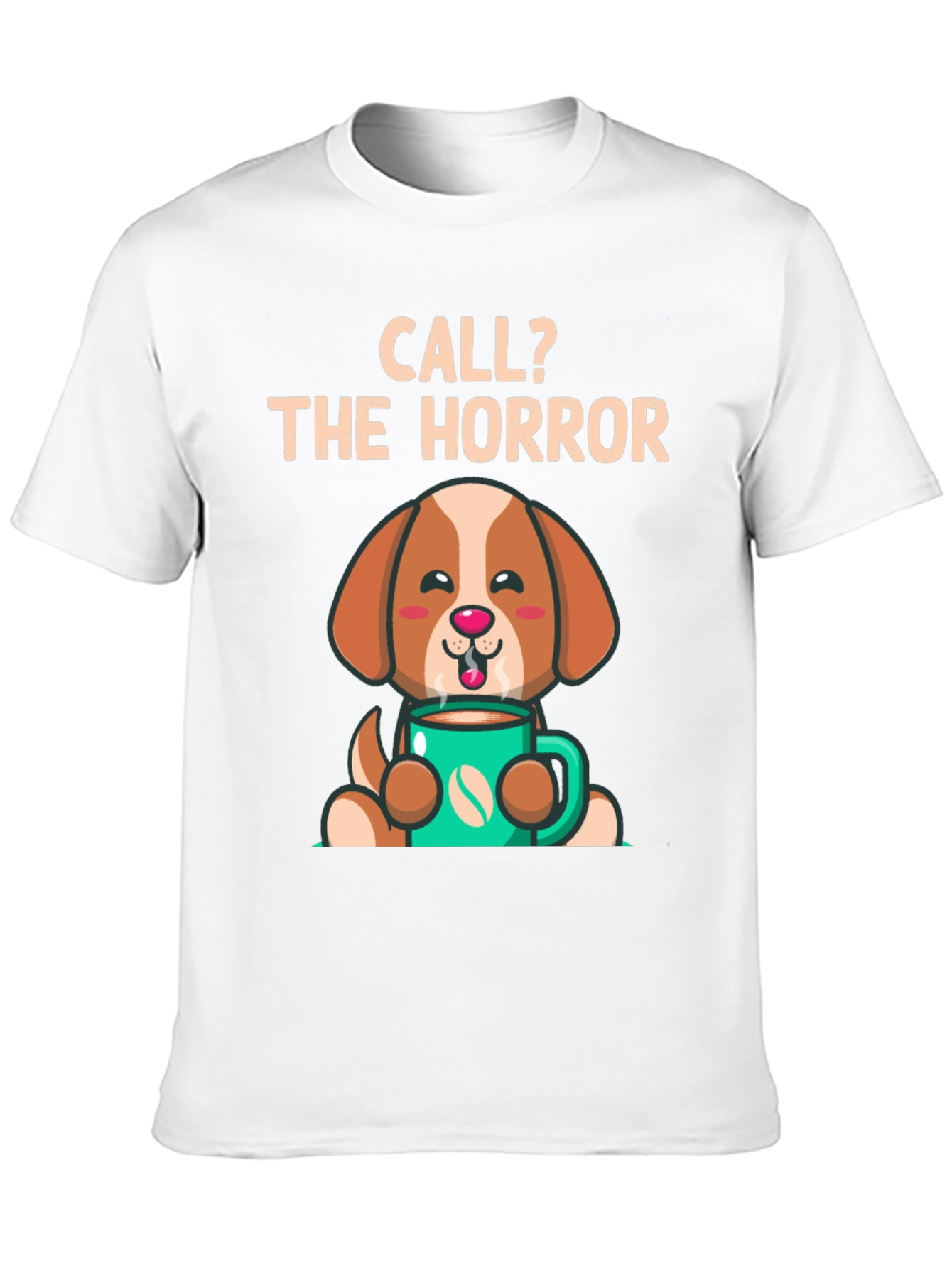 Black Call the Horror Coffee Dog T-Shirt view 10