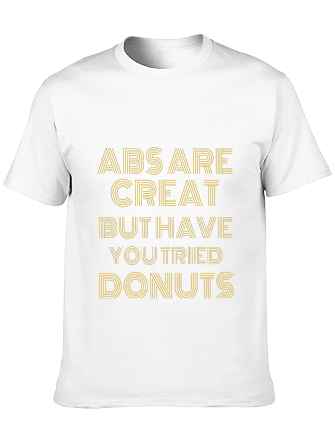 Abs Are Great Donuts Funny Men's Black T-Shirt - 10