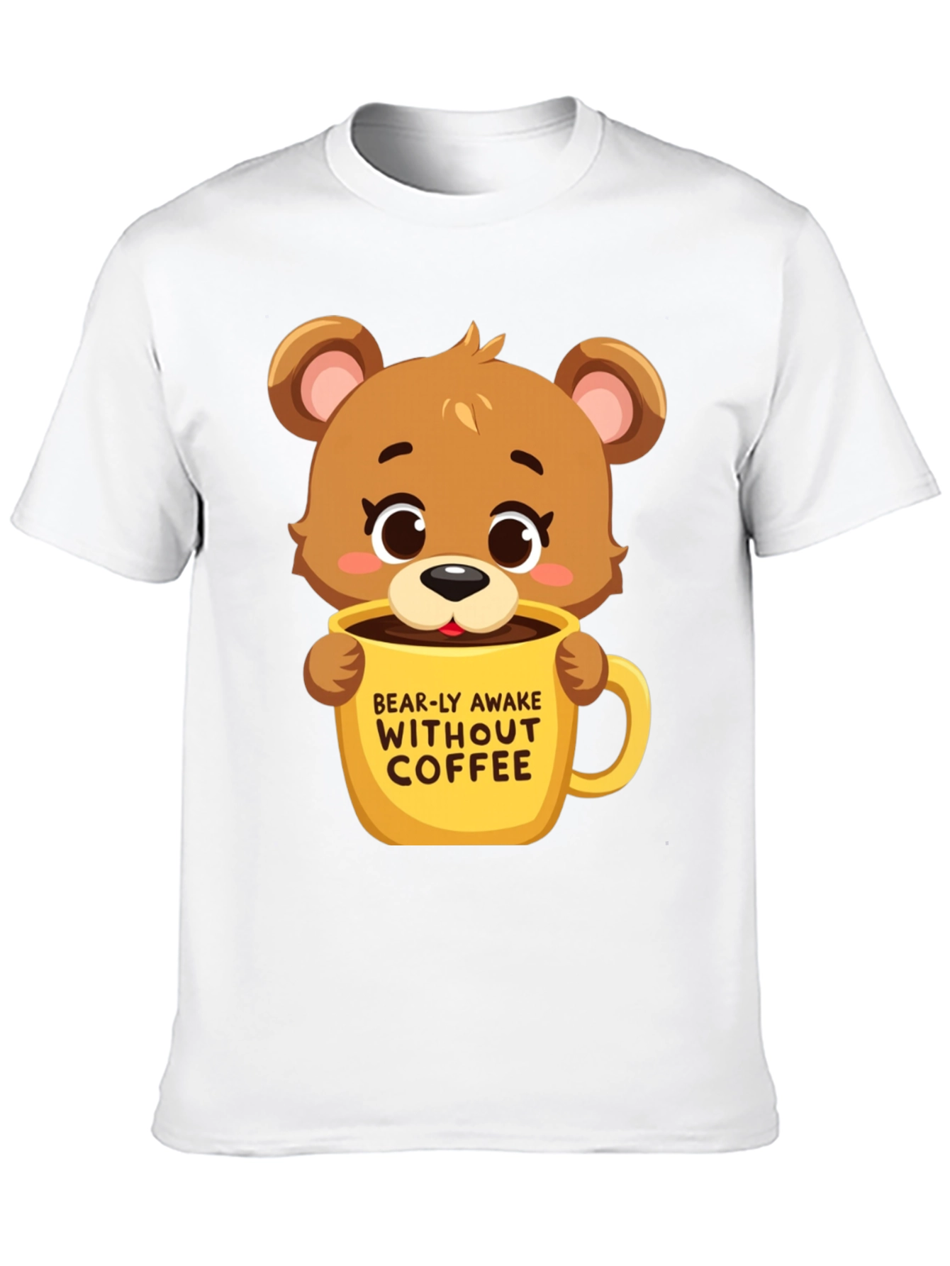 Black Bearly Awake Coffee T-Shirt view 10