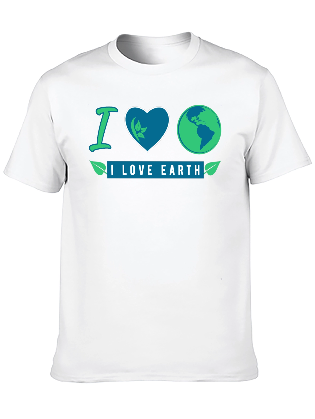 Black I Love Earth Black Graphic T-Shirt view 10
