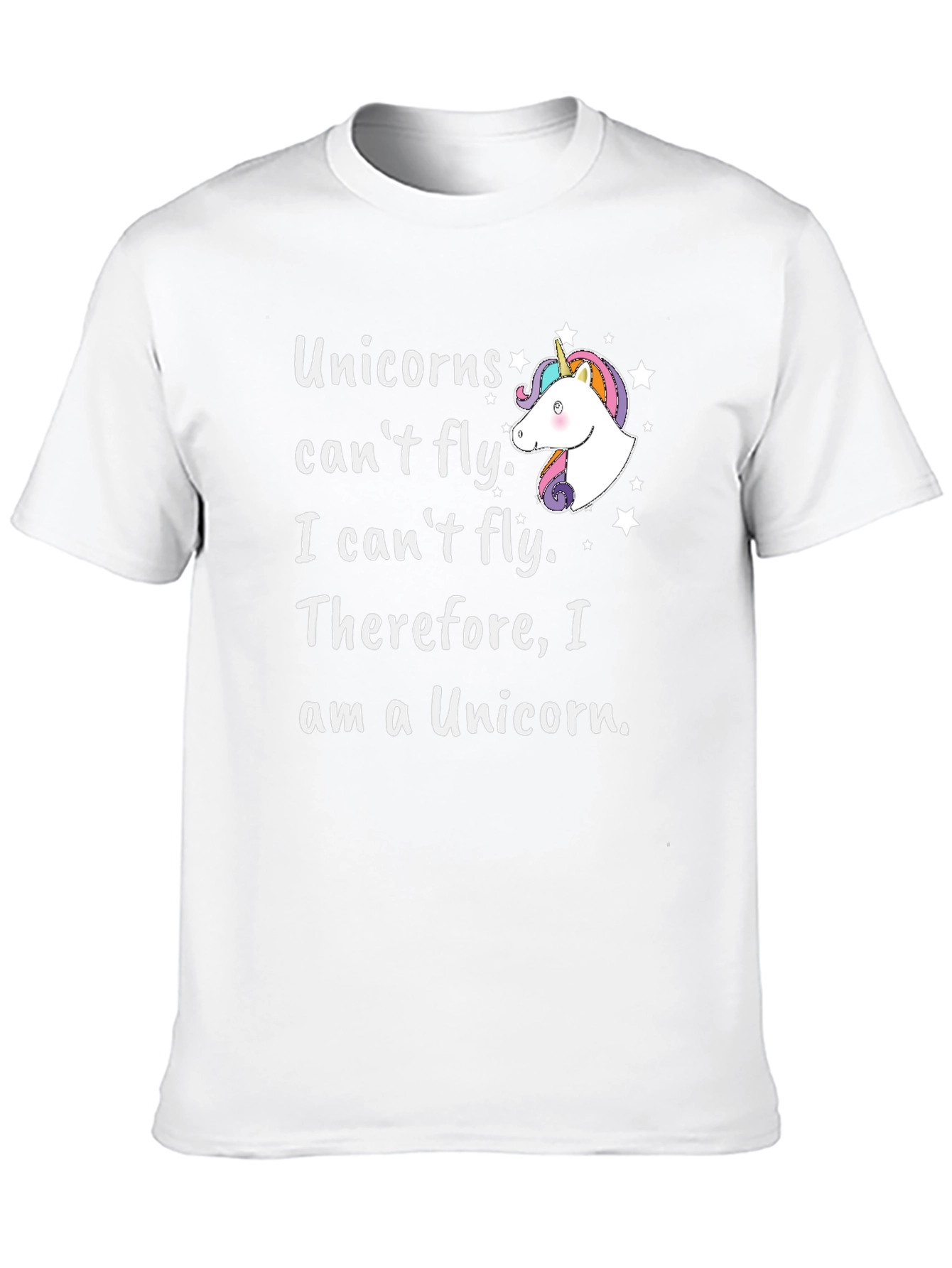 Black Unicorns Can't Fly Graphic T-Shirt view 10