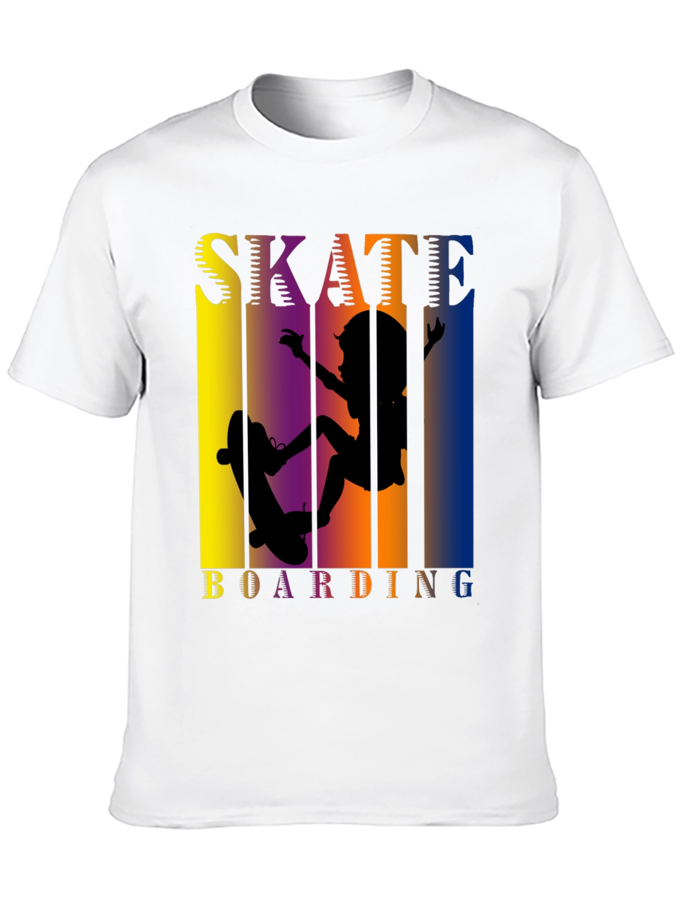 Black Skateboarding Graphic Tee - Cool Skater Design view 10
