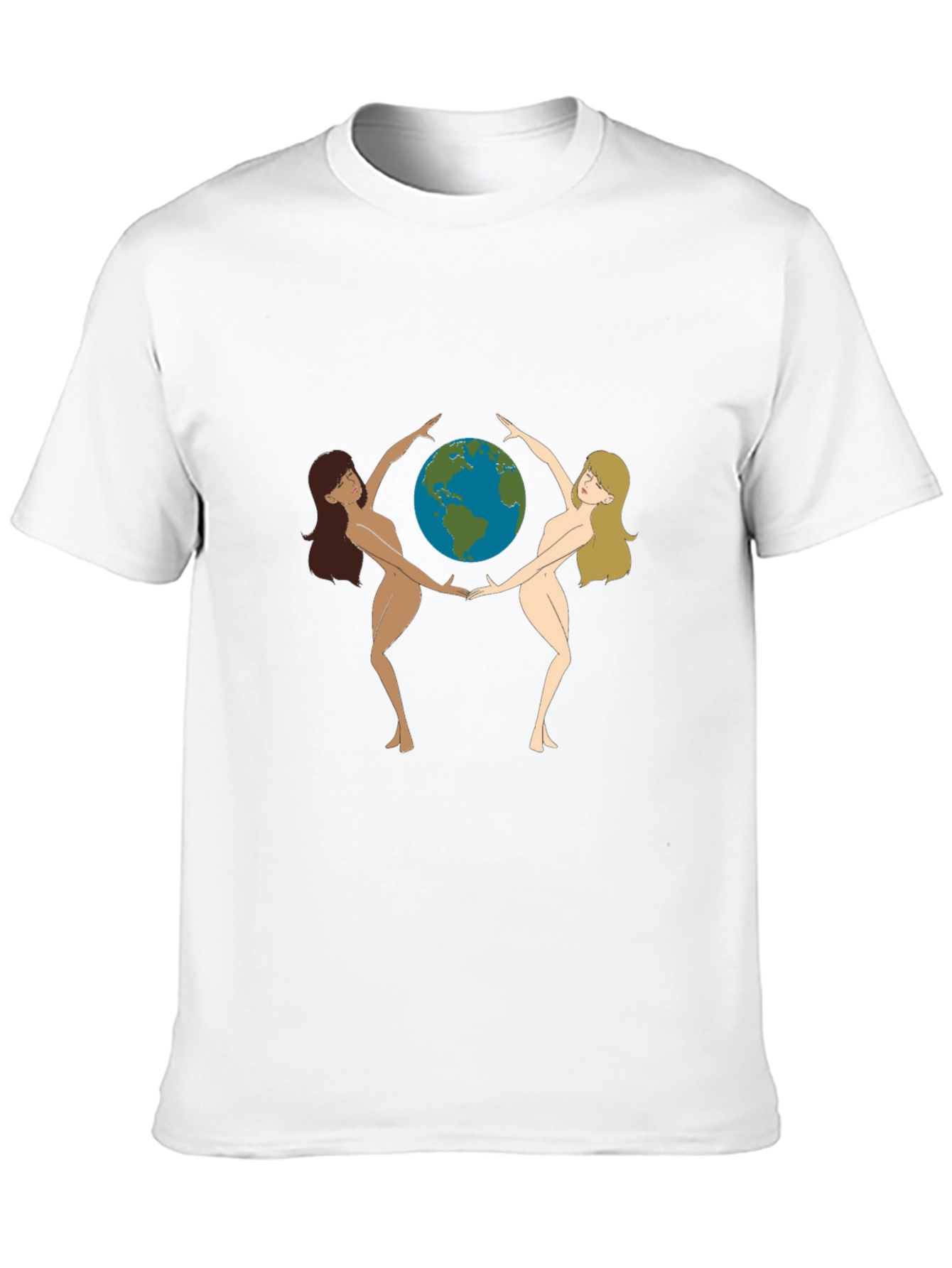 Black Unique Women Earth Graphic Black T-Shirt view 10