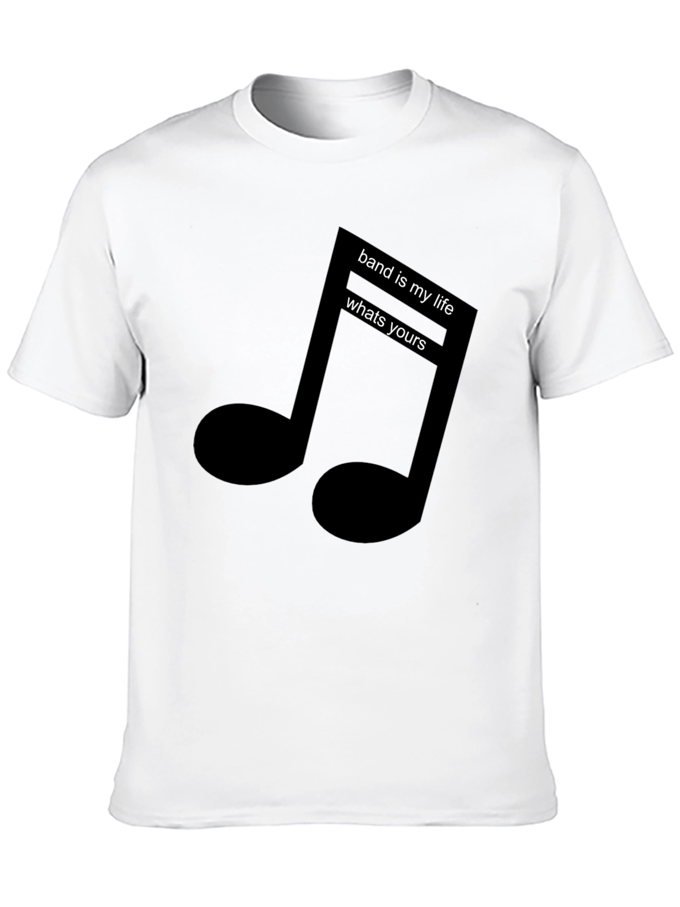 Black Music Note T-Shirt - Band is My Life view 10