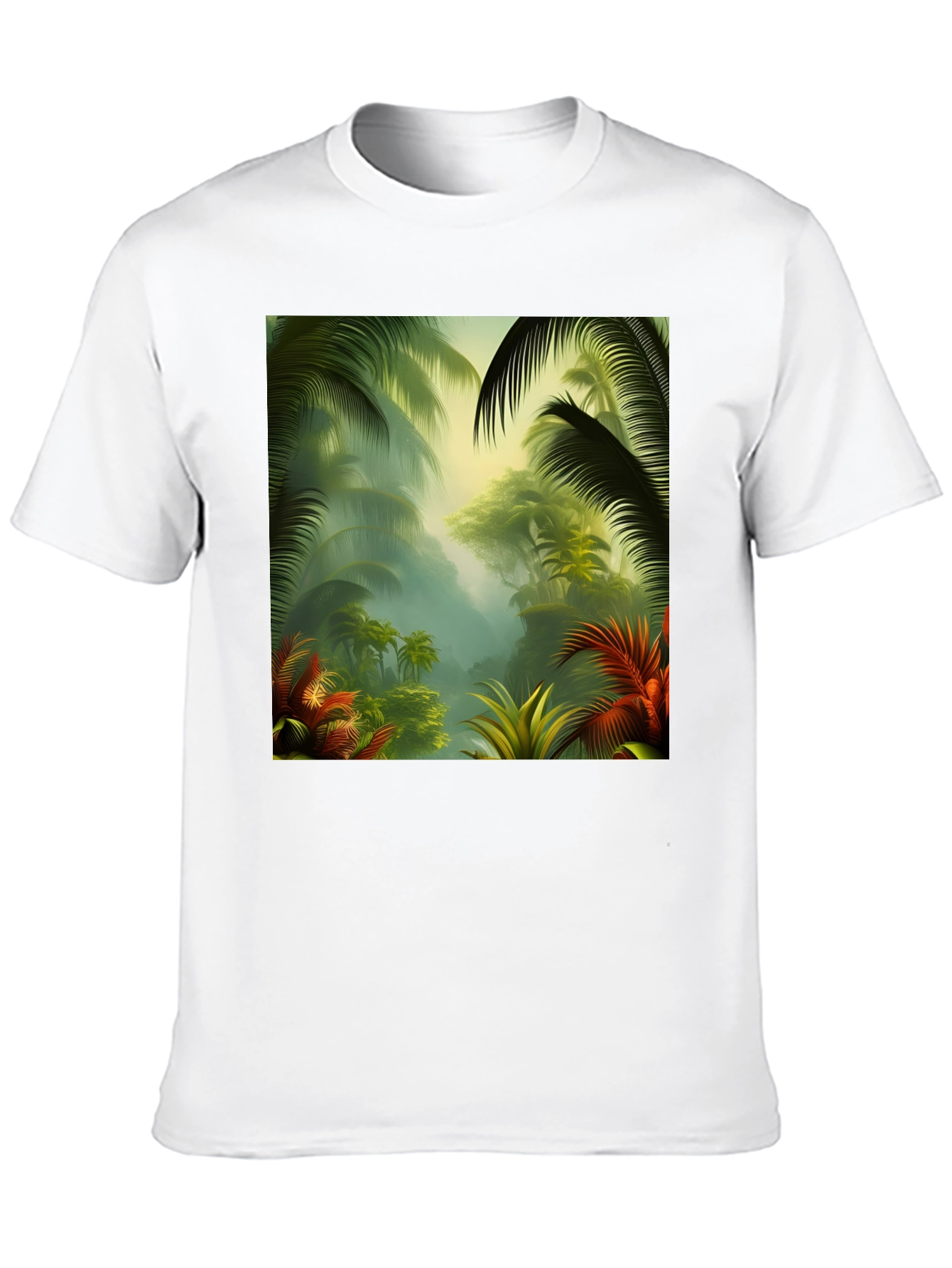 Black Tropical Jungle T-Shirt view 10