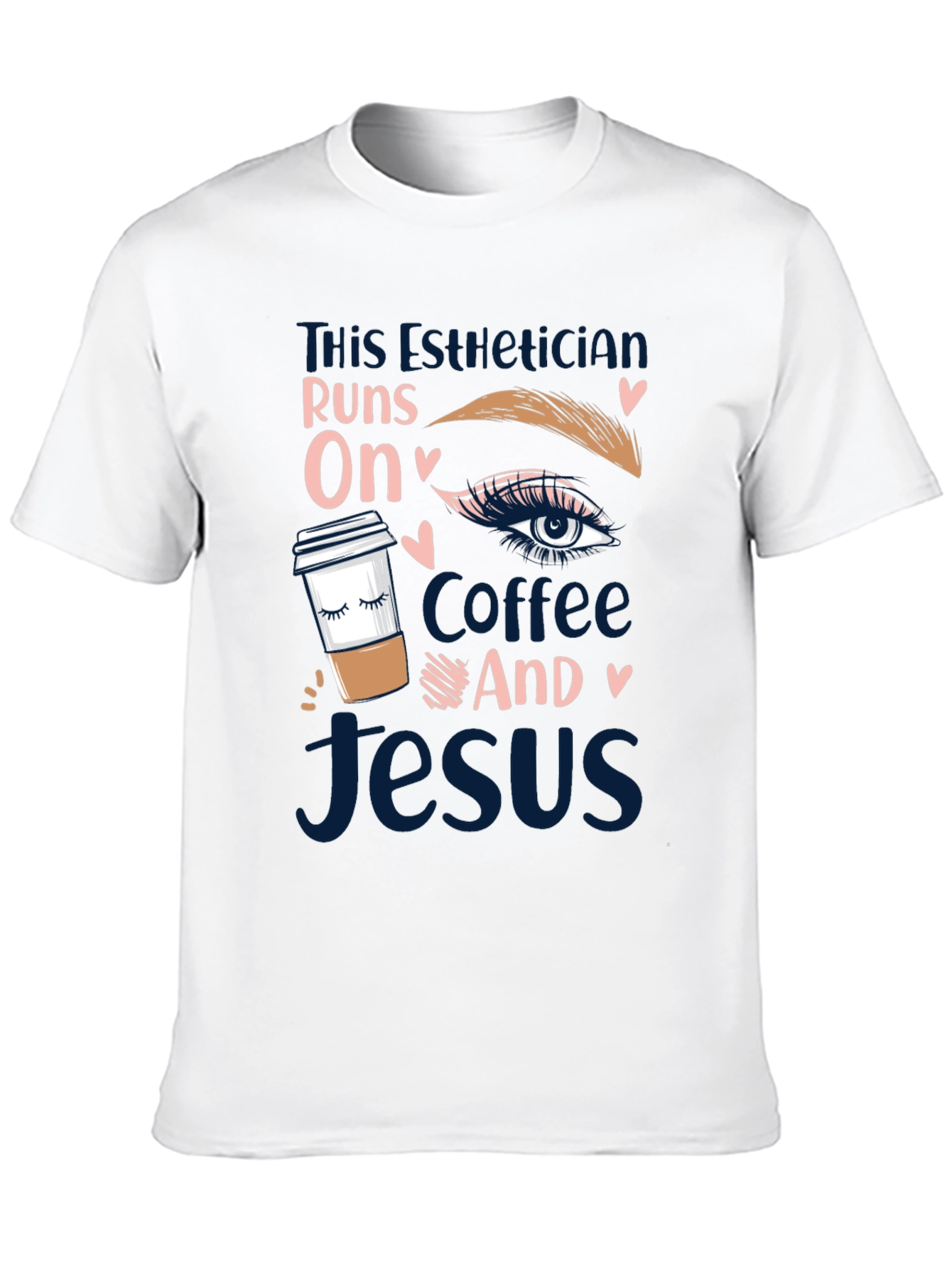 Black Esthetician Coffee and Jesus T-Shirt view 10