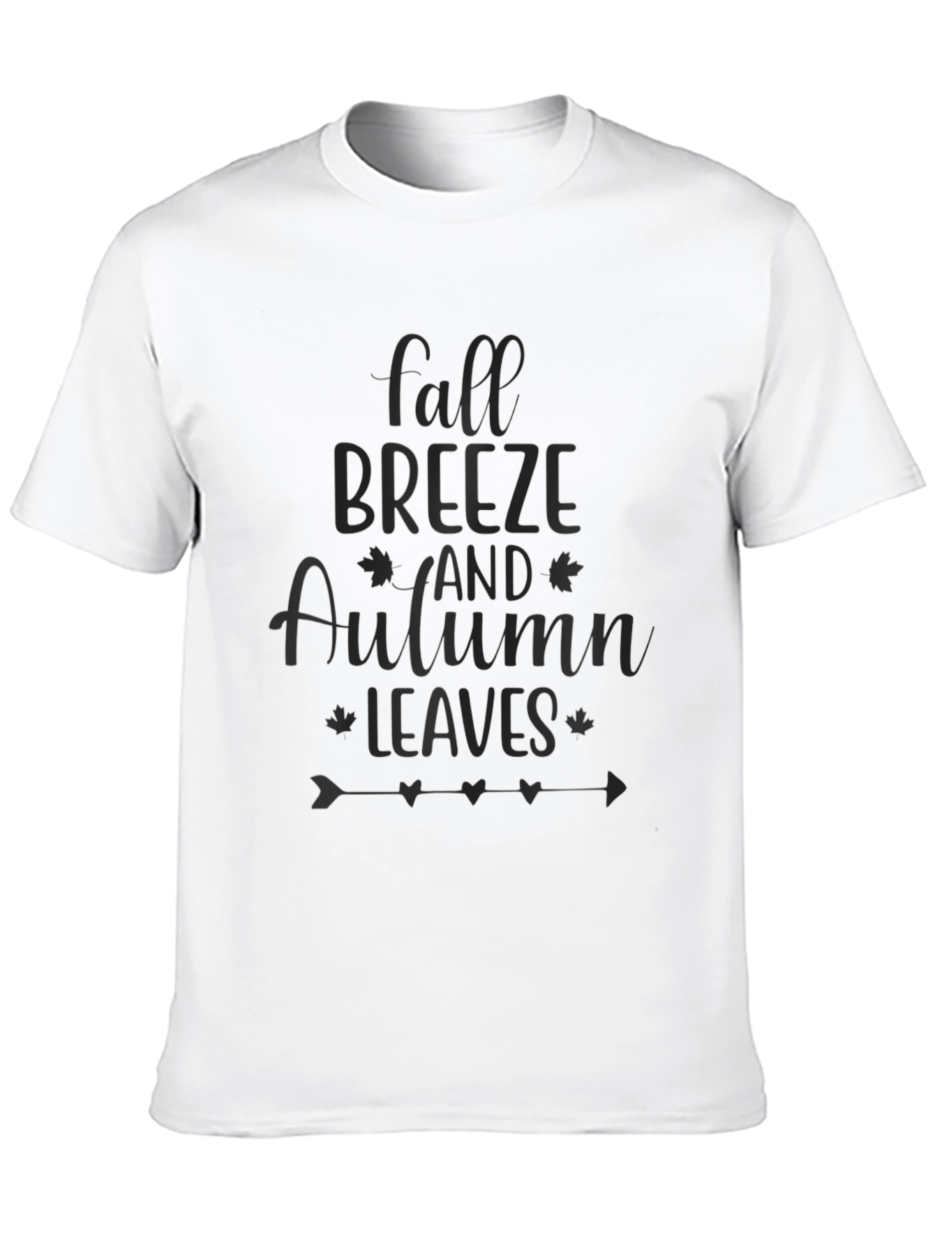 Black Fall Breeze & Autumn Leaves Graphic Tee view 10