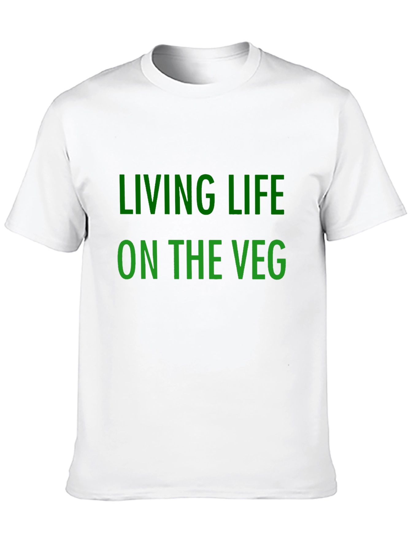 Black Living Life on the Veg T-Shirt - Vegan Lifestyle Tee view 10