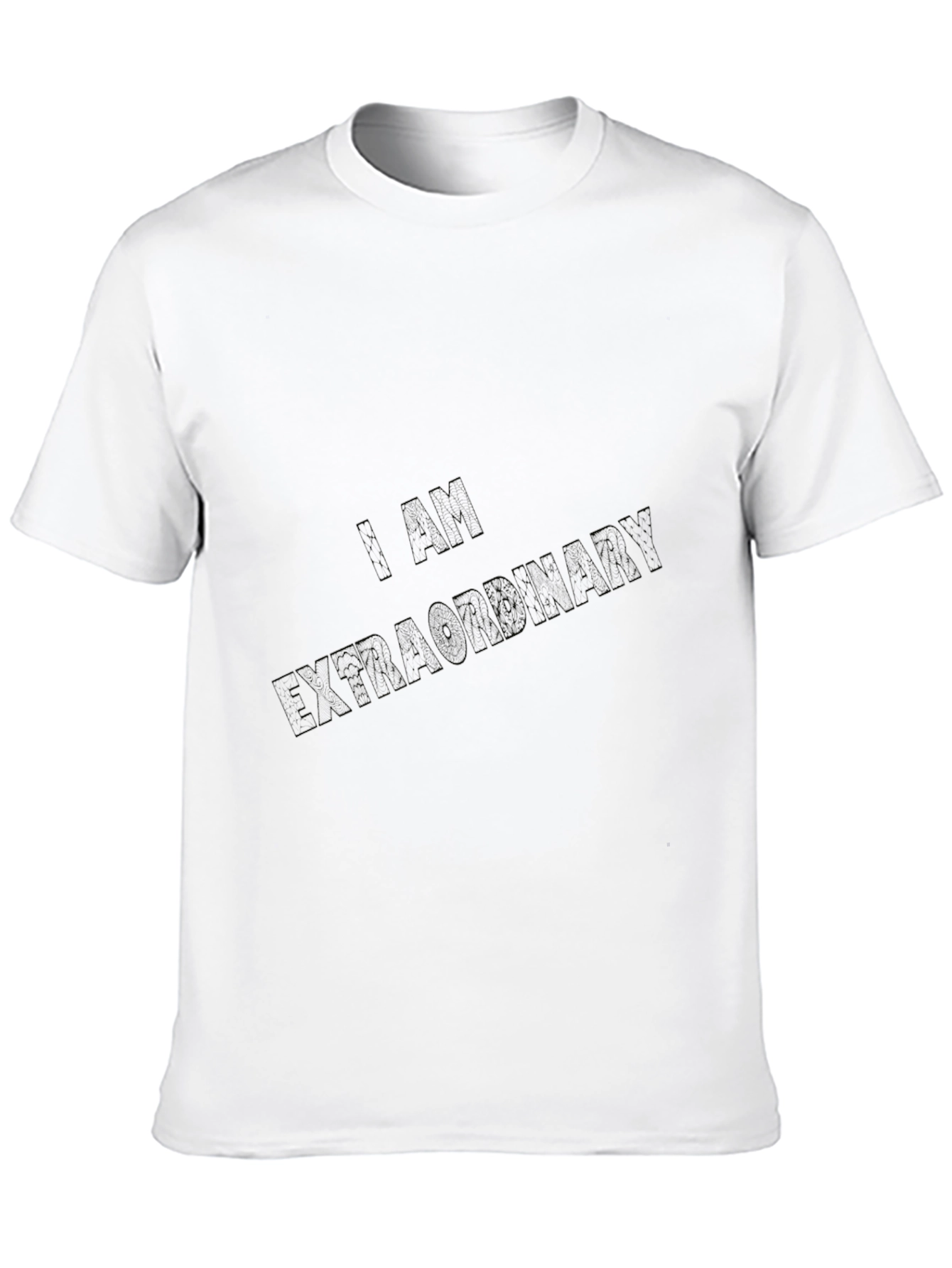 Black Men's Black "I AM EXTRAORDINARY" T-Shirt view 10