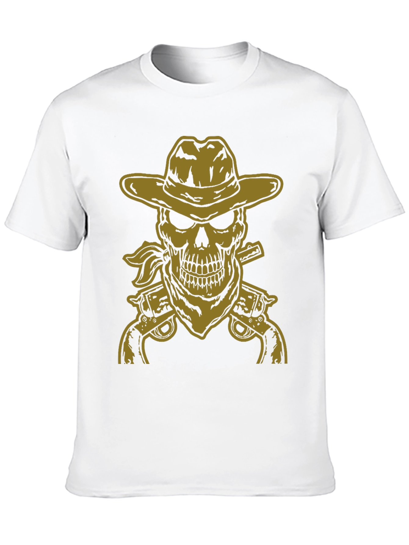 Black Cowboy Skull Graphic Tee - Black view 10