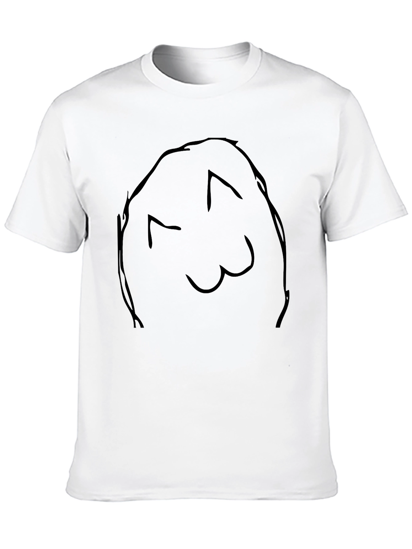 Black Cartoon Face Black T-Shirt view 10