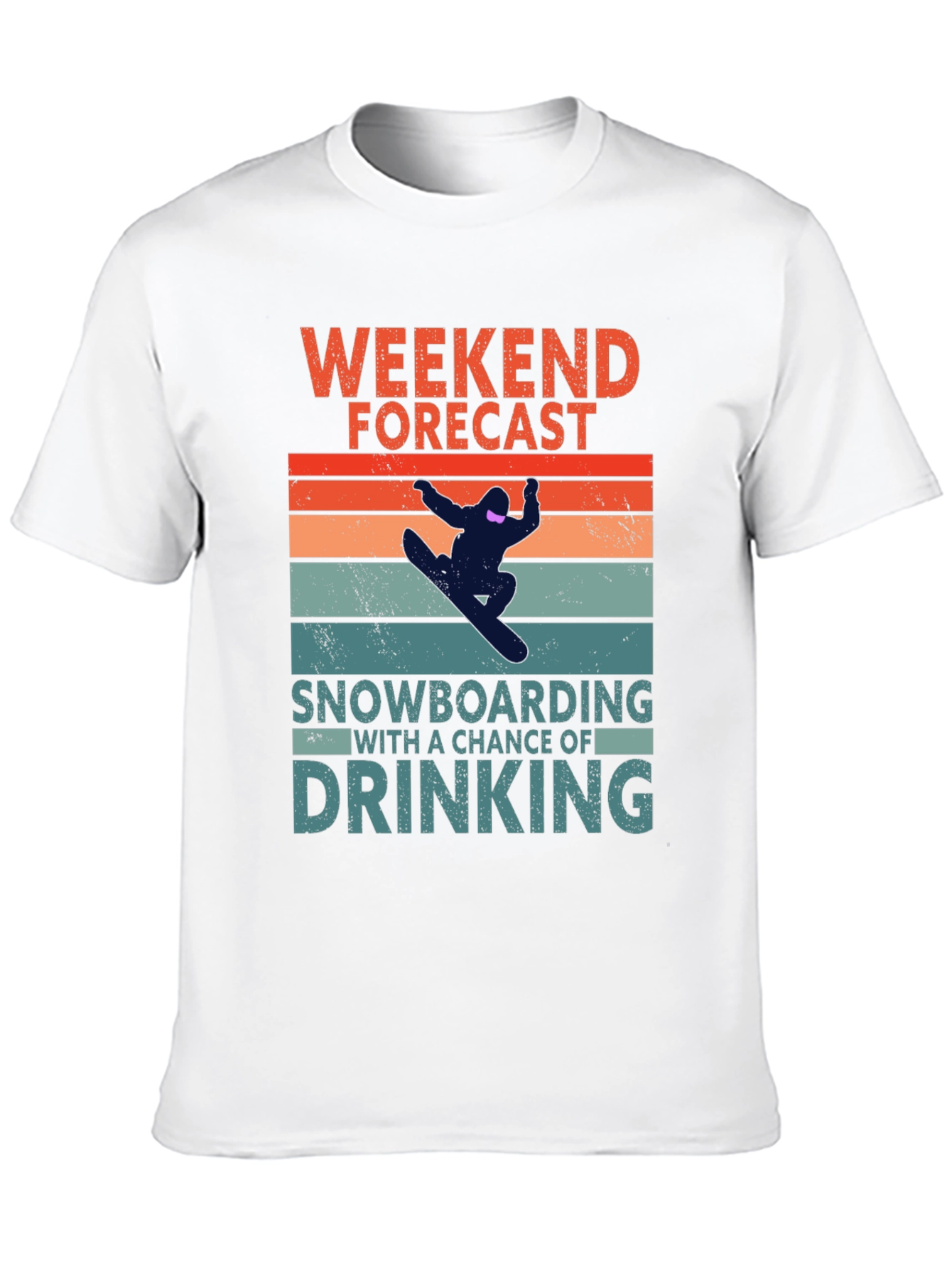 Black Weekend Forecast Snowboarding T-Shirt view 10