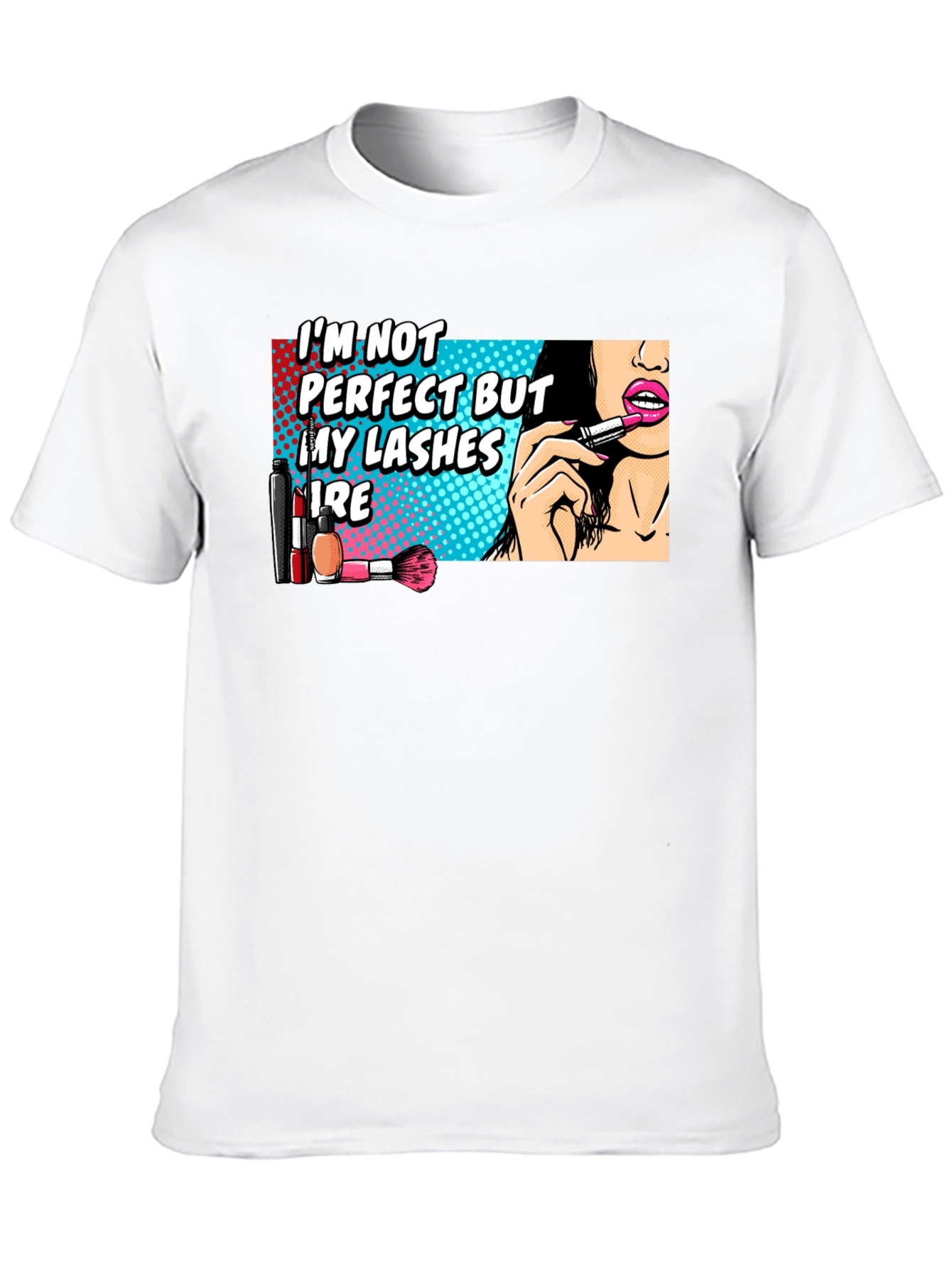 Black Funny Makeup Lover T-Shirt view 10