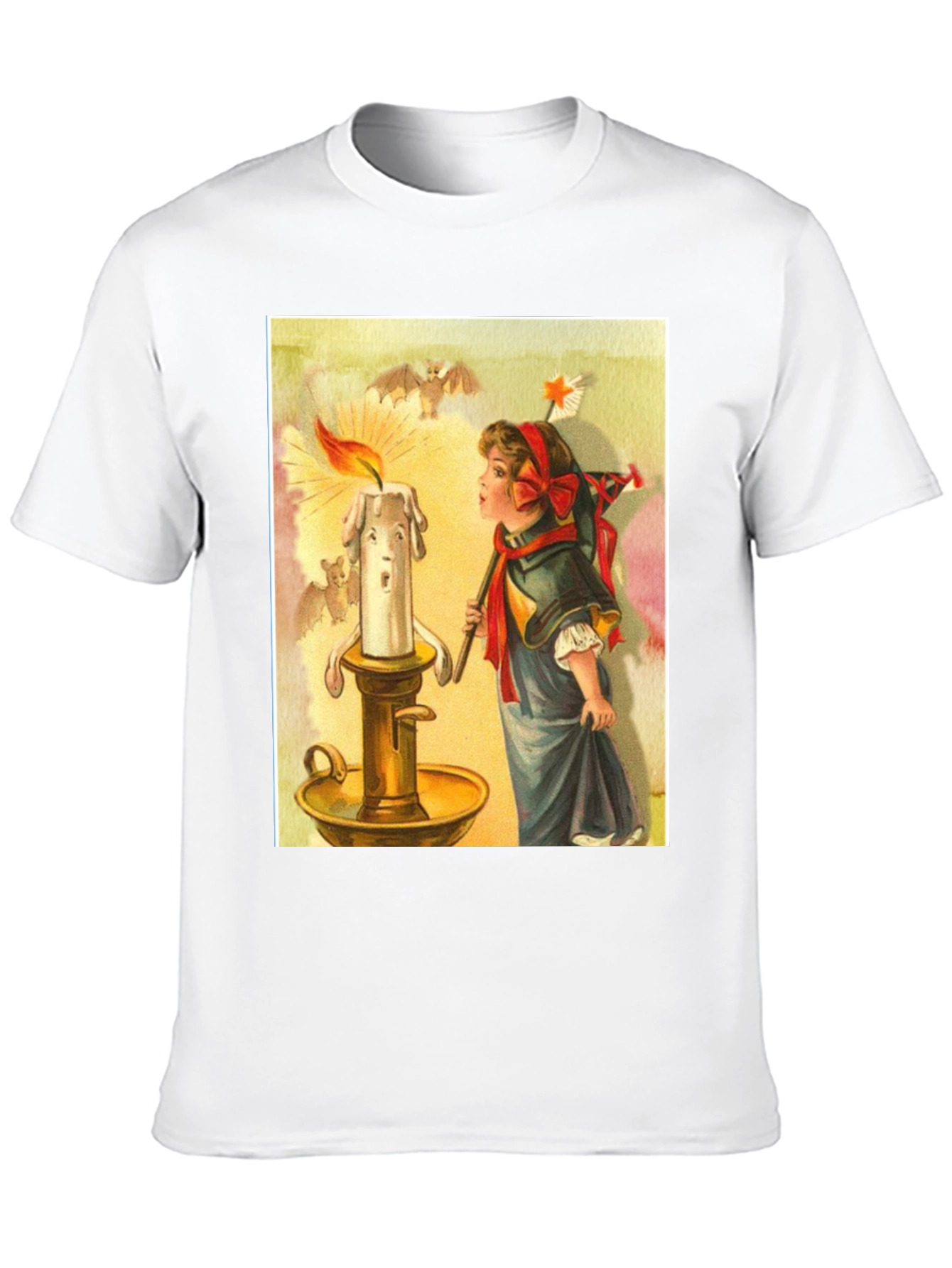 Black Vintage Candle & Girl Graphic Tee view 10