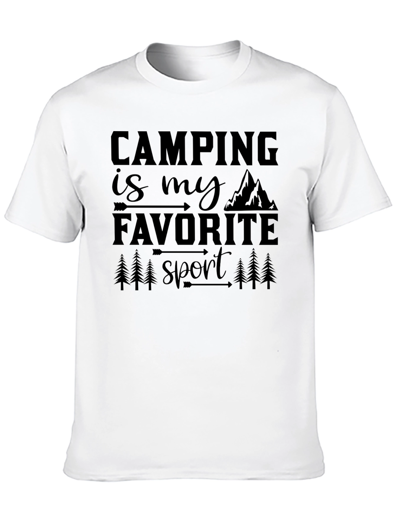 Black Camping Is My Favorite Sport Graphic Tee view 10
