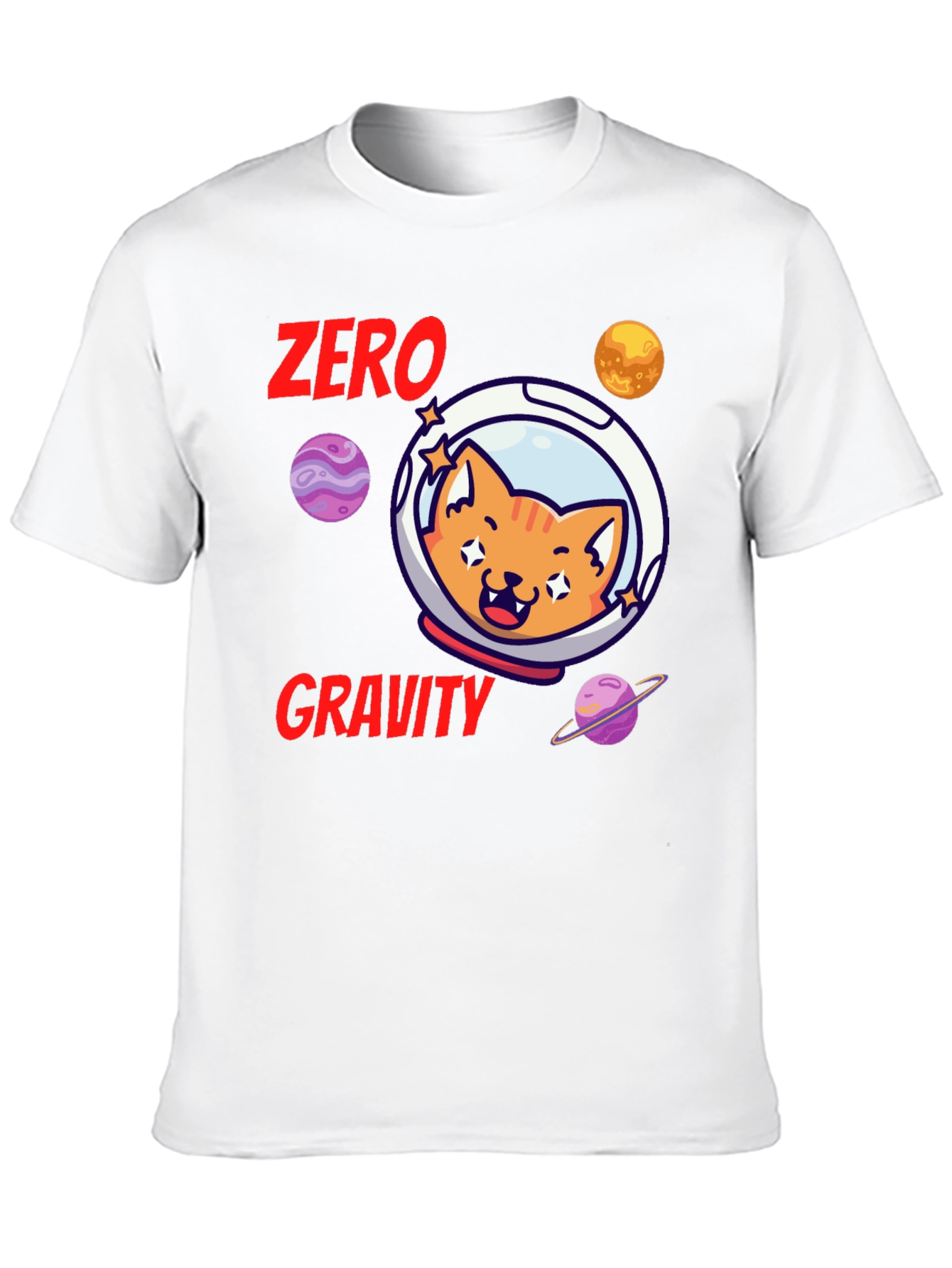 Black Zero Gravity Cat T-Shirt view 10