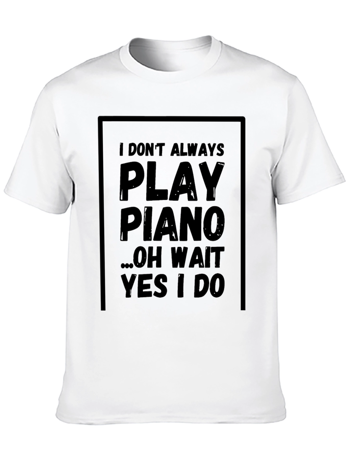 Black Piano Player Graphic Tee - Musician Humor T-Shirt view 10