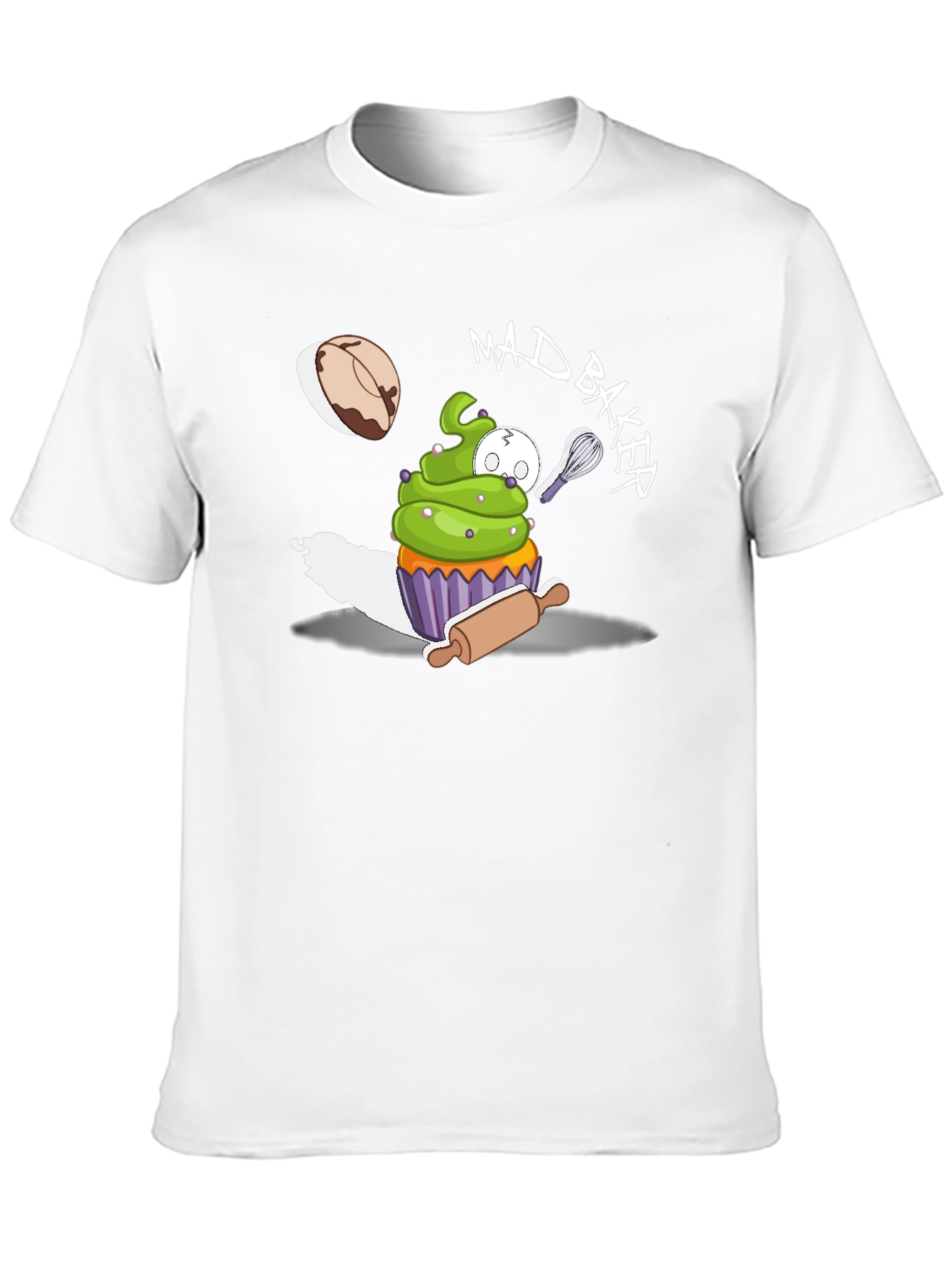 Black Mad Baker Cartoon Graphic T-Shirt view 10