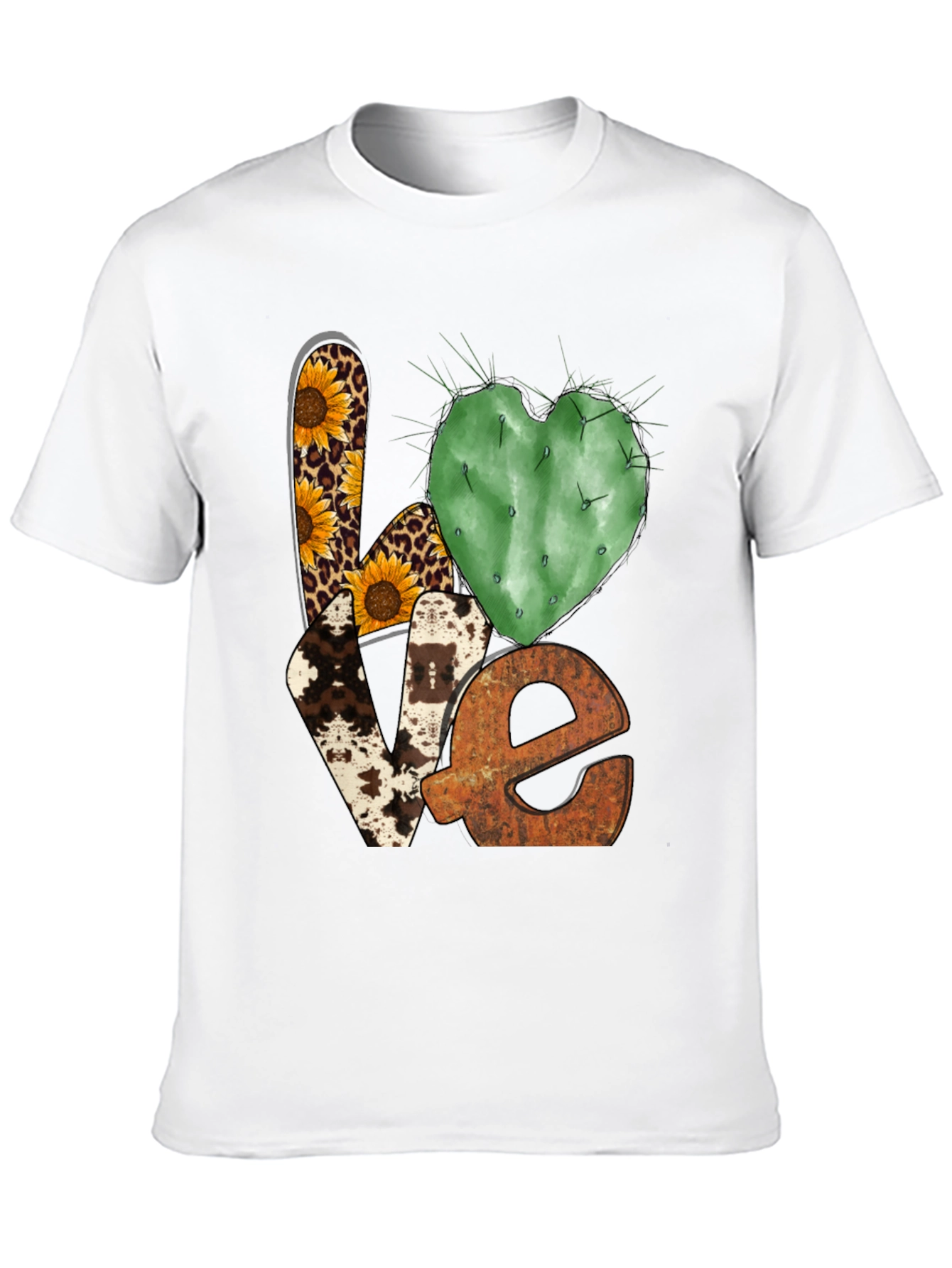 Black LOVE Western Graphic Tee - Cactus Heart view 10