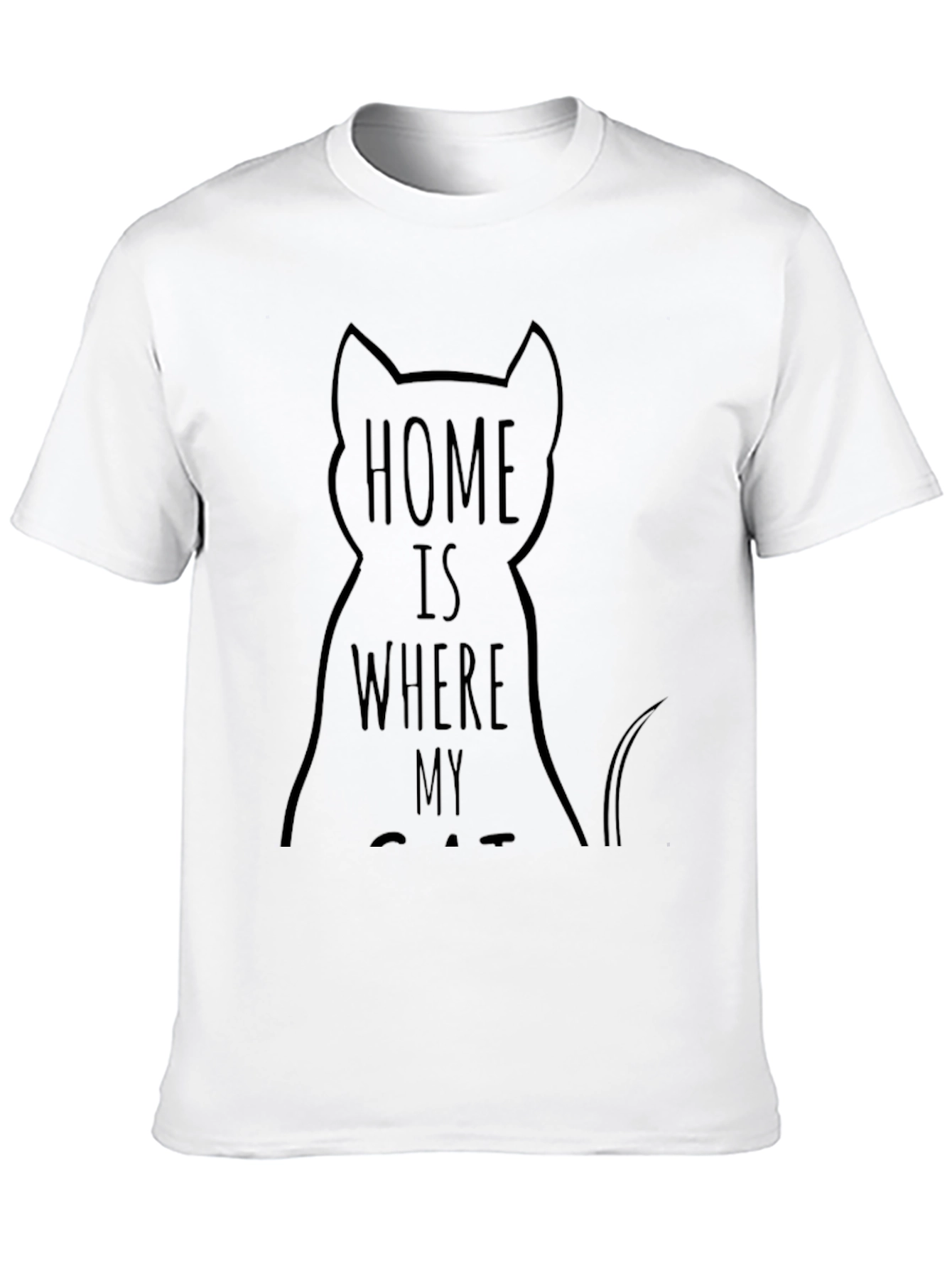 Black Home is Where My Cat Is T-Shirt view 10