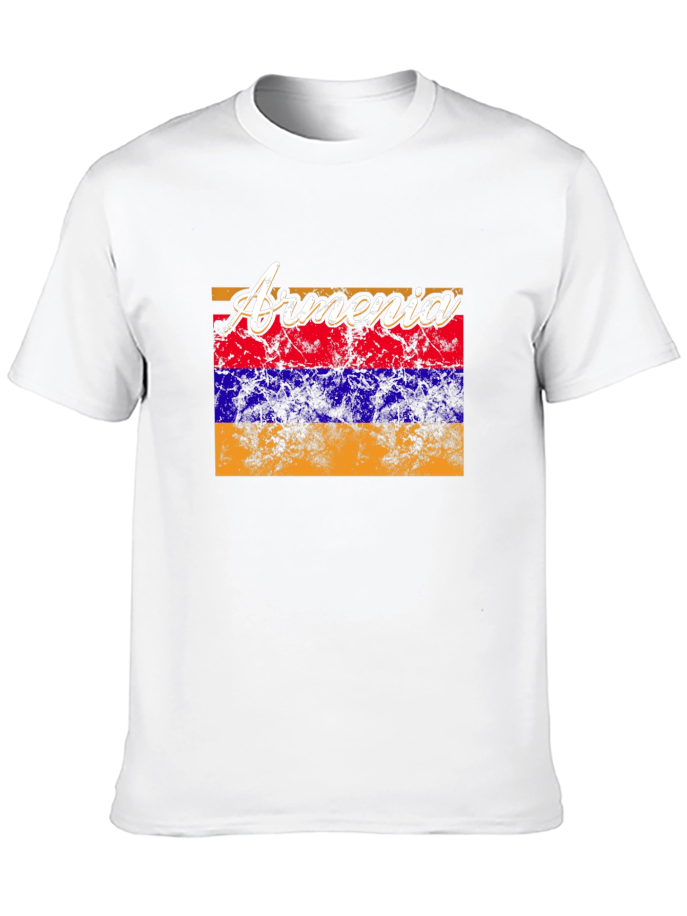 Armenia Flag T-Shirt Distressed Look - 10