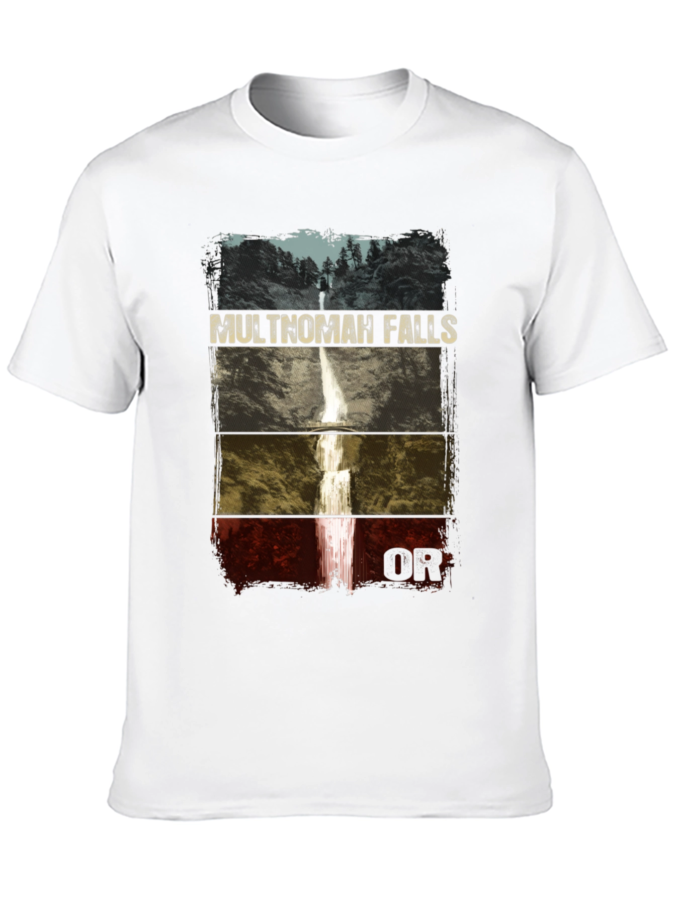 Black Multnomah Falls Graphic T-Shirt view 10