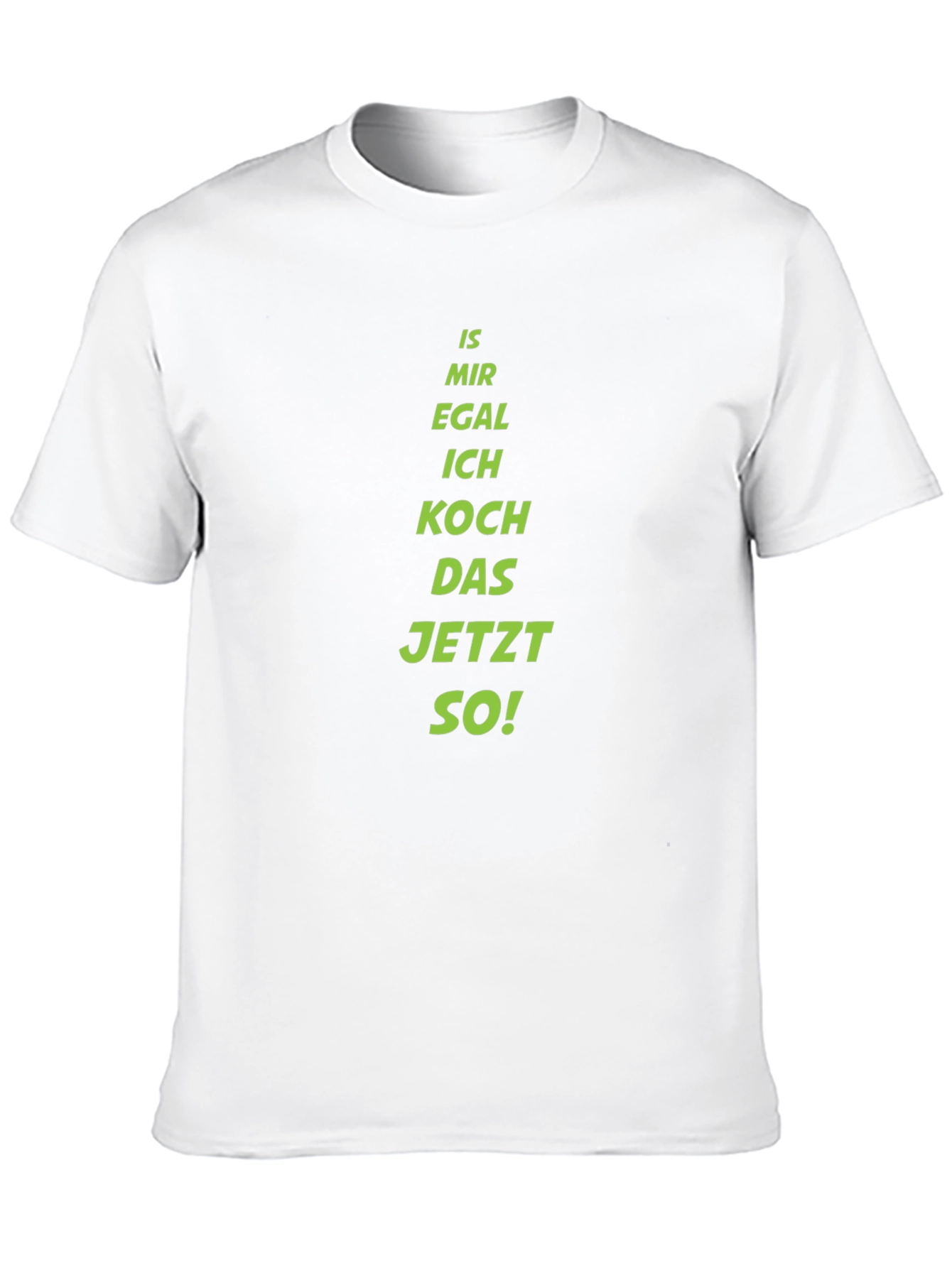 Black Funny German Cooking T-Shirt - "Is Mir Egal" Design view 10