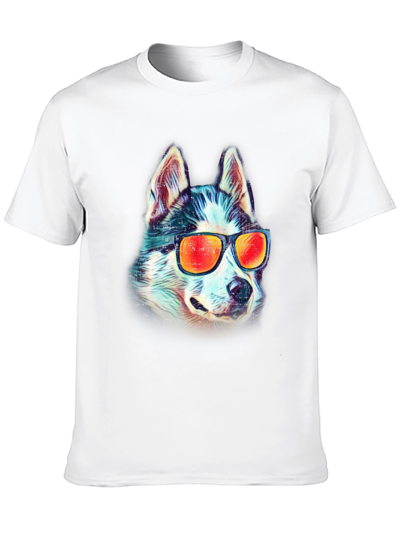 Black Cool Husky Graphic Tee - Black Cotton view 10