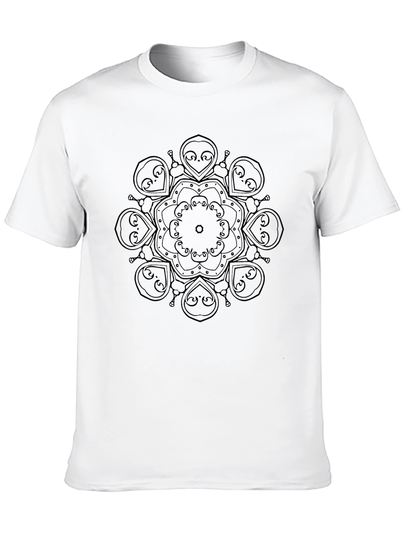 Black Black Mandala Graphic Tee - Stylish and Comfortable view 10