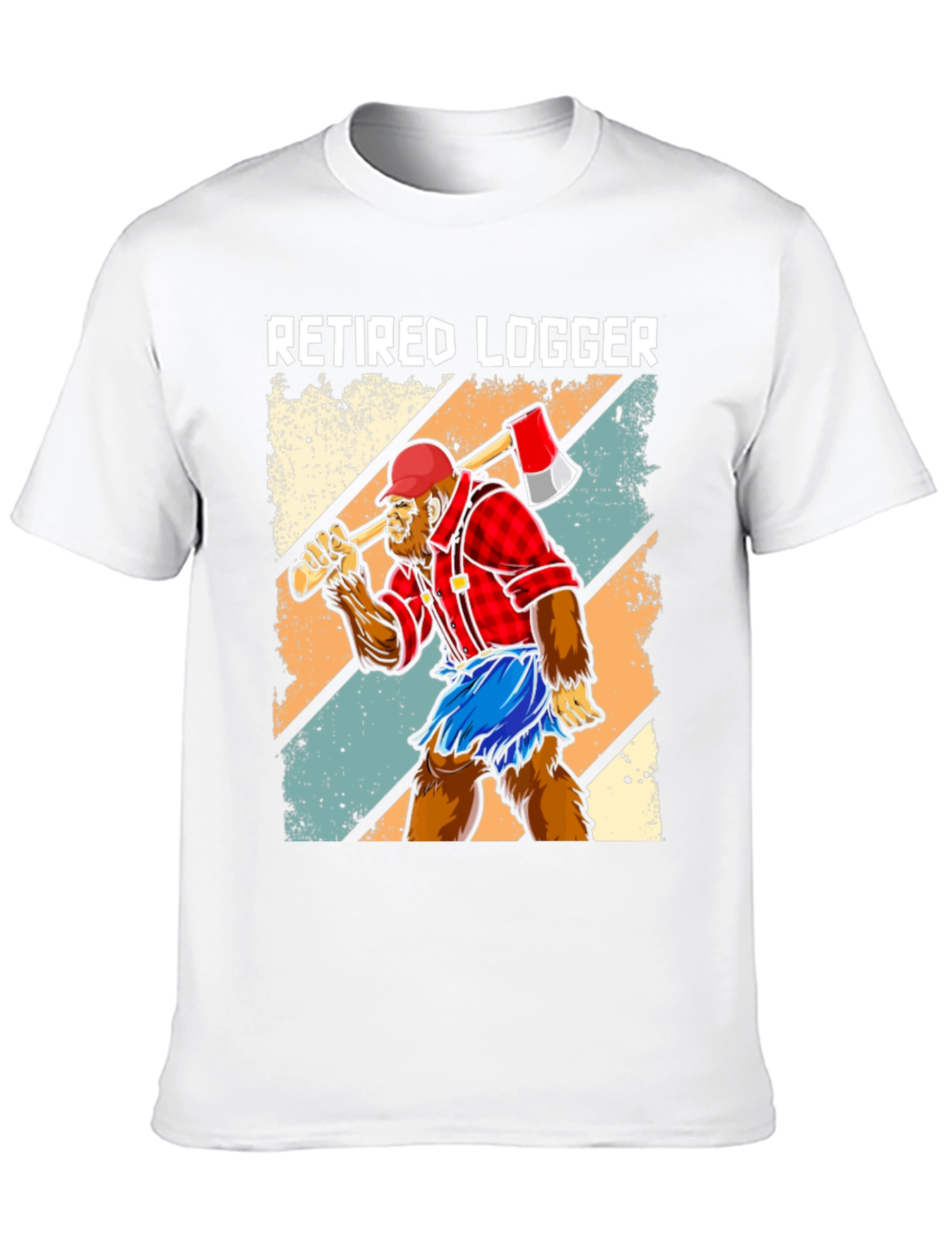 Black Retired Logger Bigfoot Graphic Tee view 10