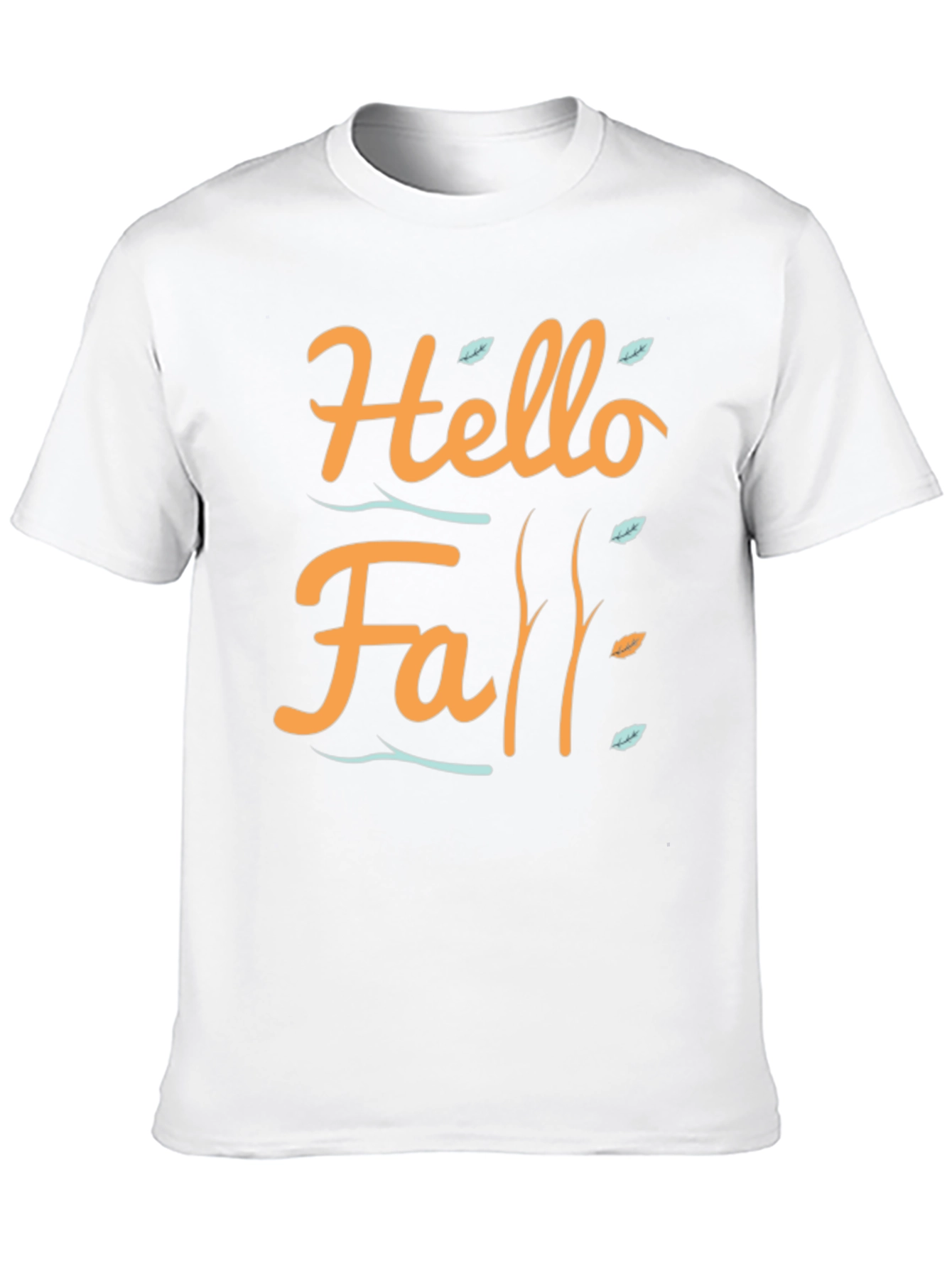 Black Hello Fall T-Shirt - Autumn Season Apparel view 10