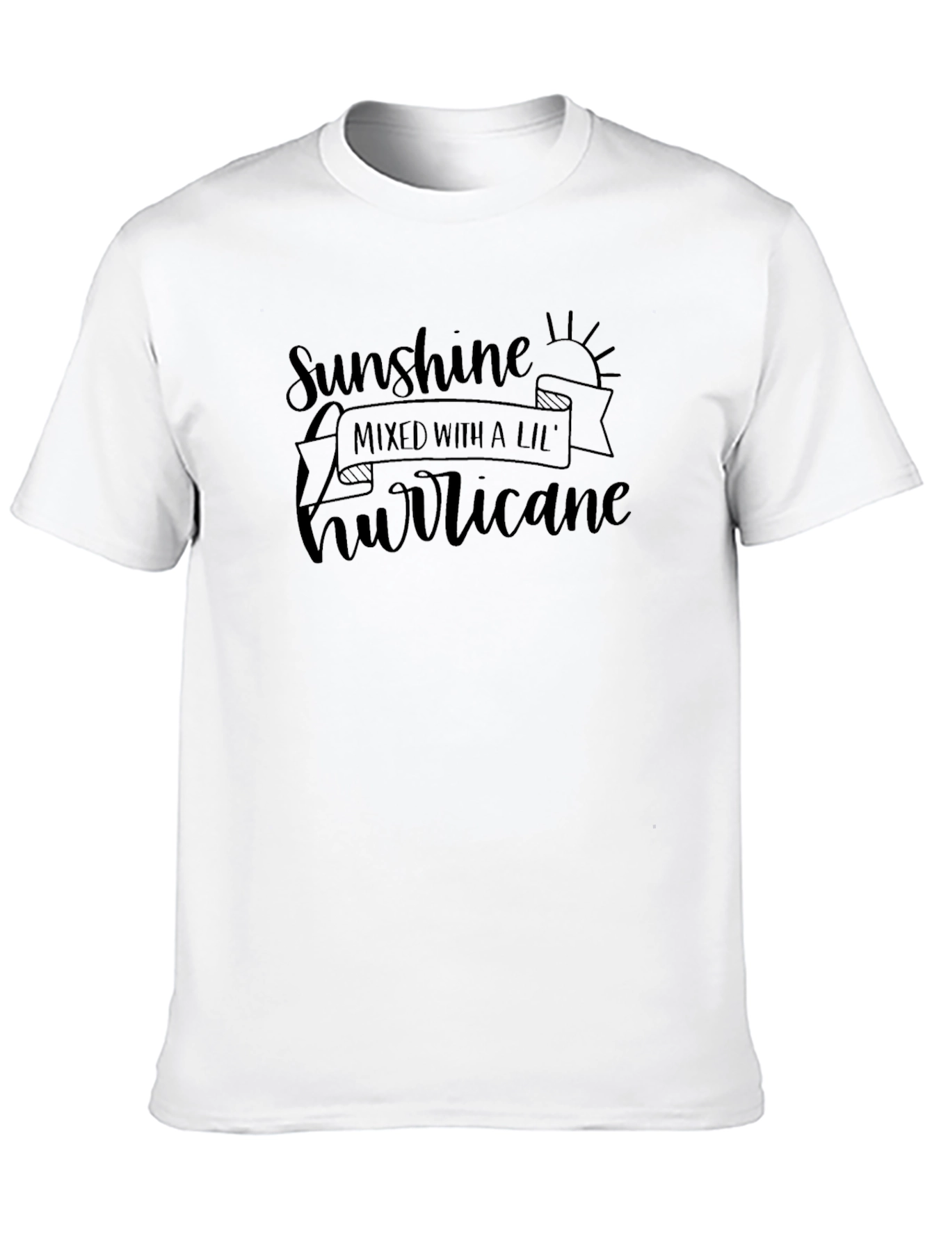 Black Sunshine Mixed With a Lil' Hurricane Black T-Shirt view 10